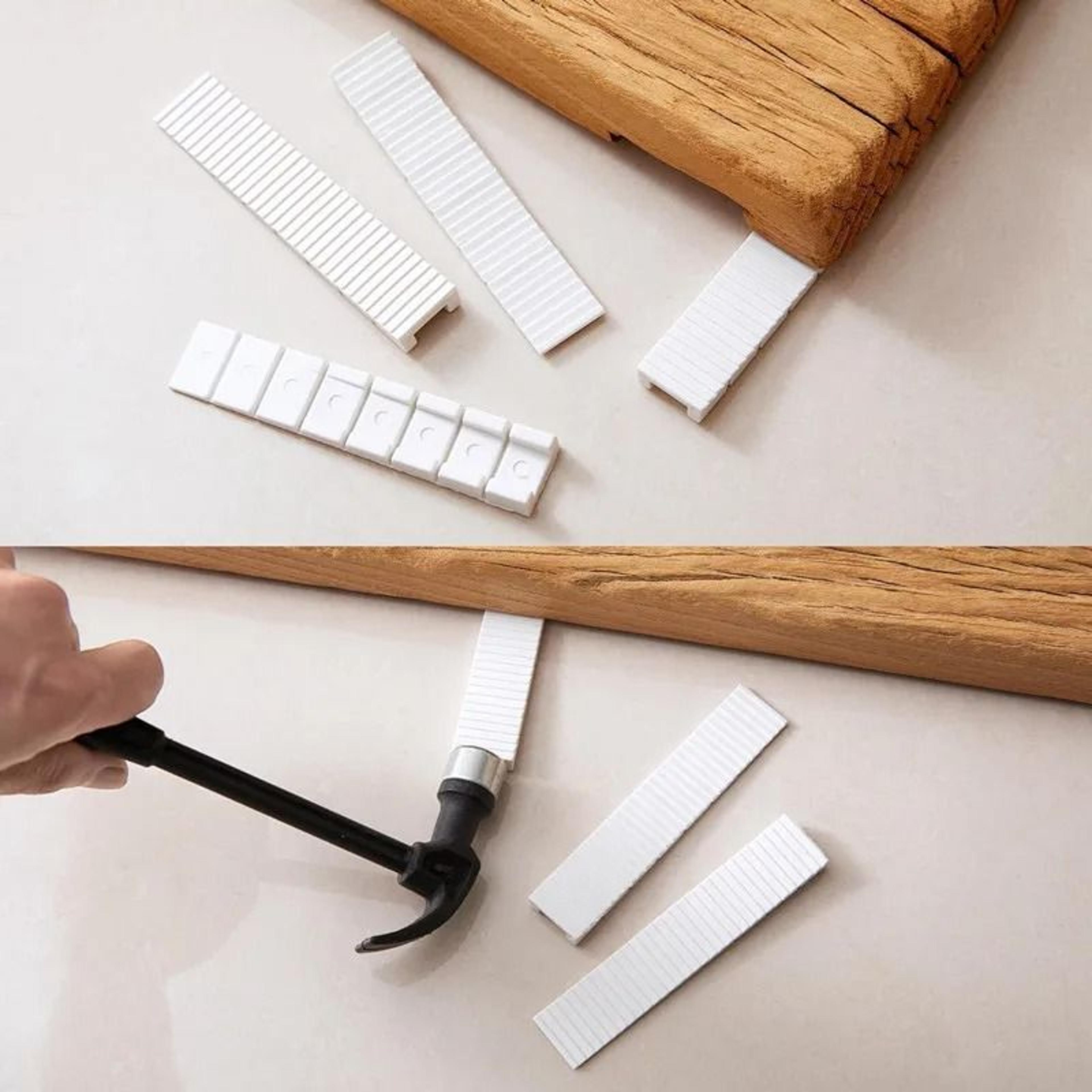 Flexible Plastic Furniture Shims Leveling Wedges Set for Tables Doors and Cabinets