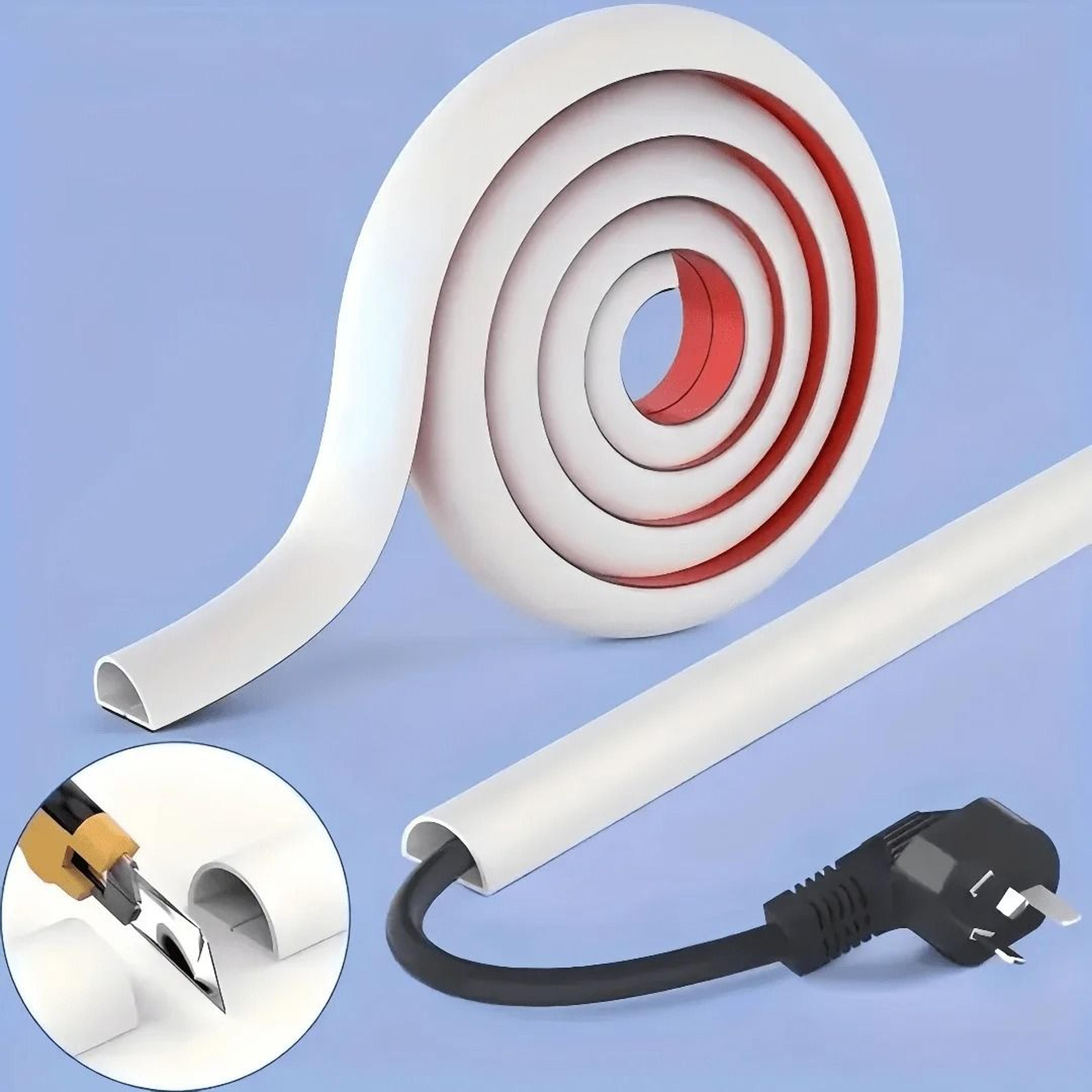 invisible adhesive cord management channel cable cover