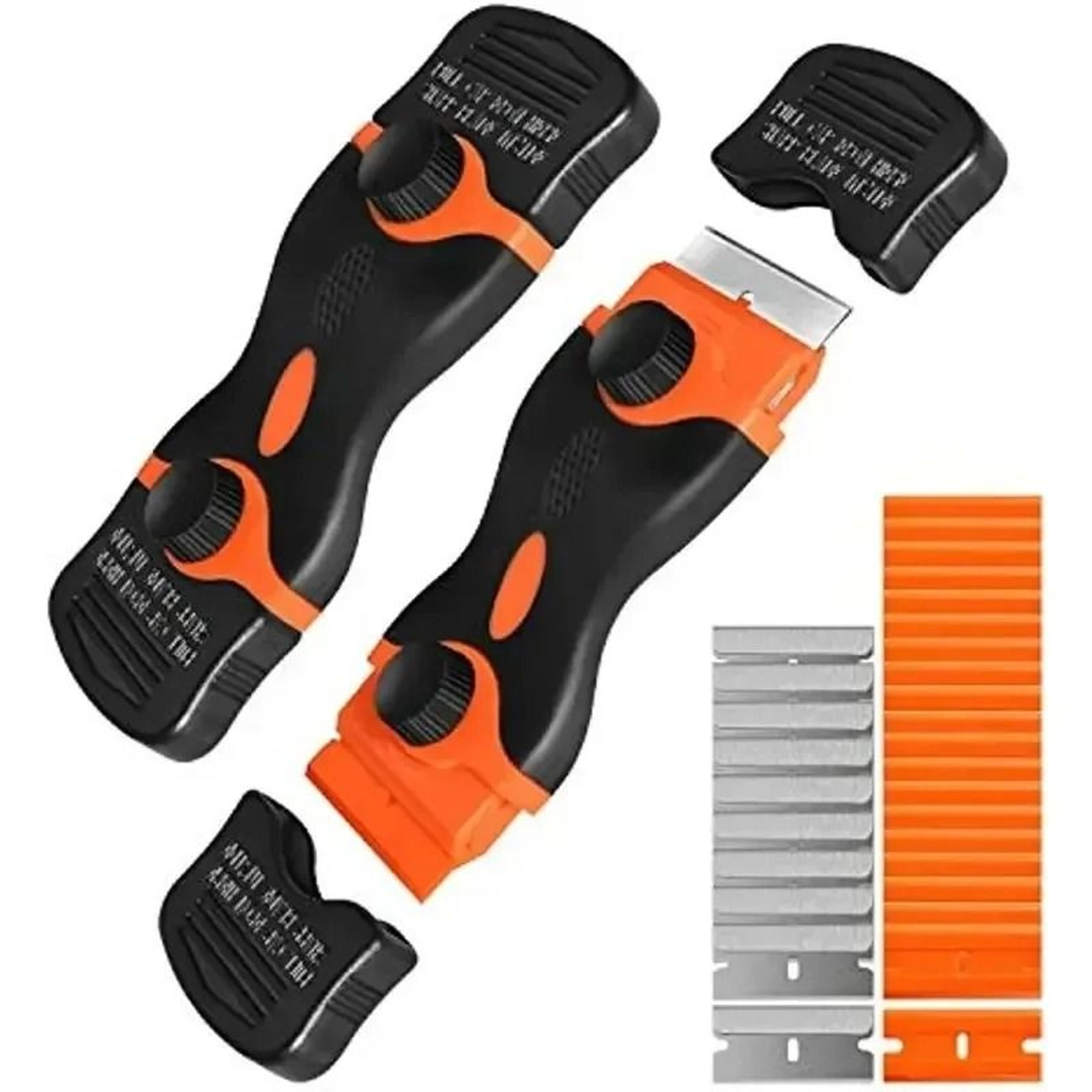 razor blade scraper tool with replaceable blades for glass and surfaces