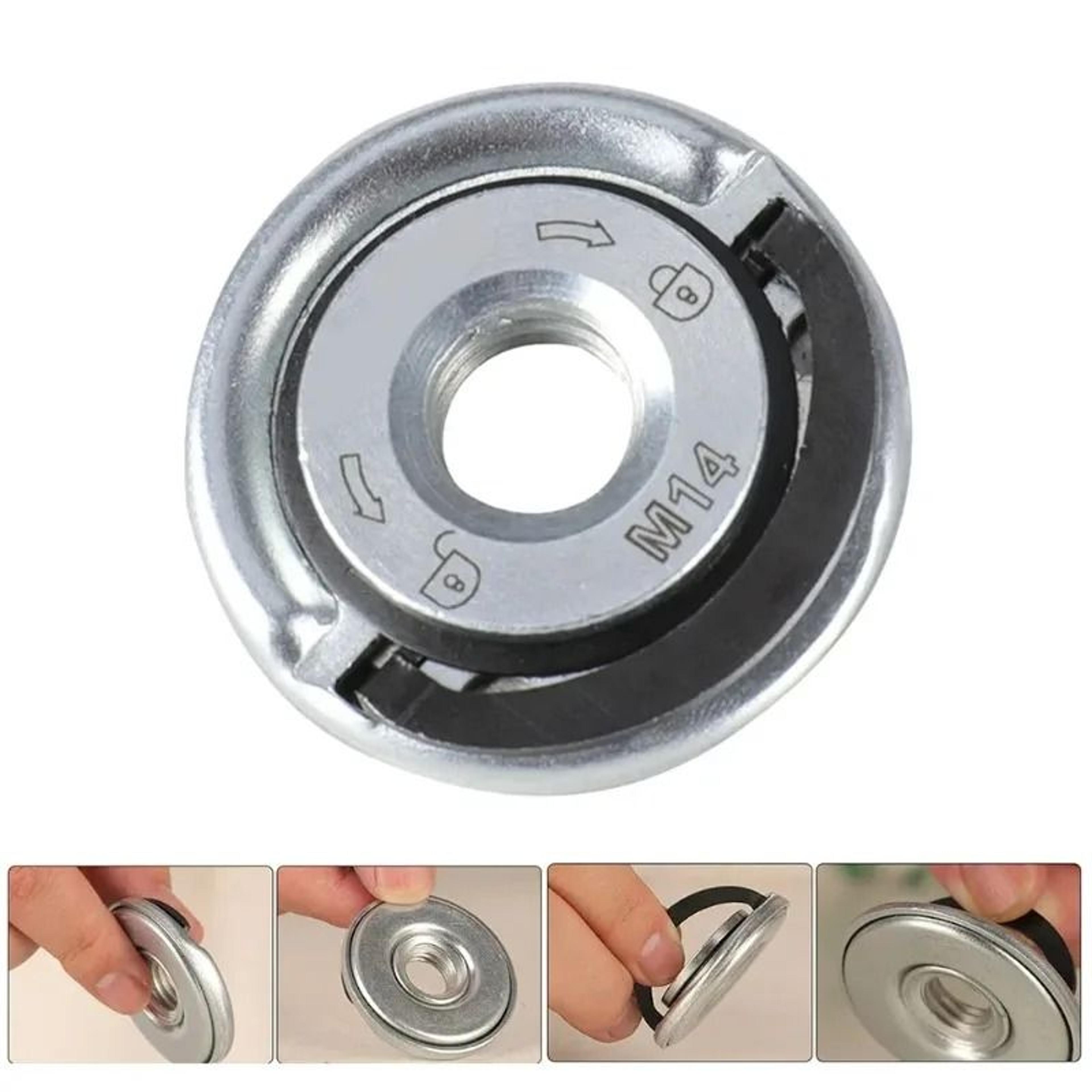 m14 quick release self locking grinder flange nut pressing plate