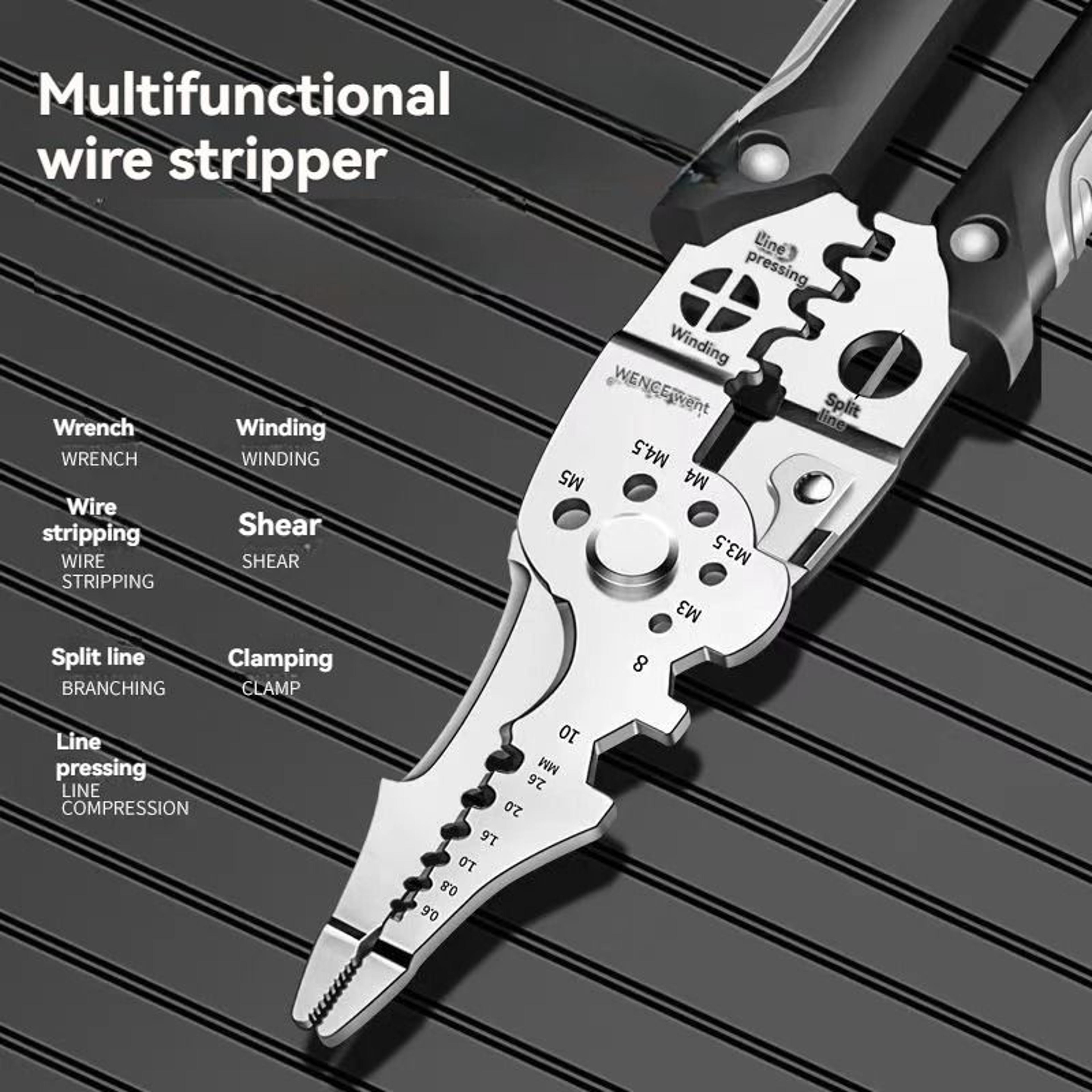 multi functional electrician pliers for wire cutting stripping and crimping