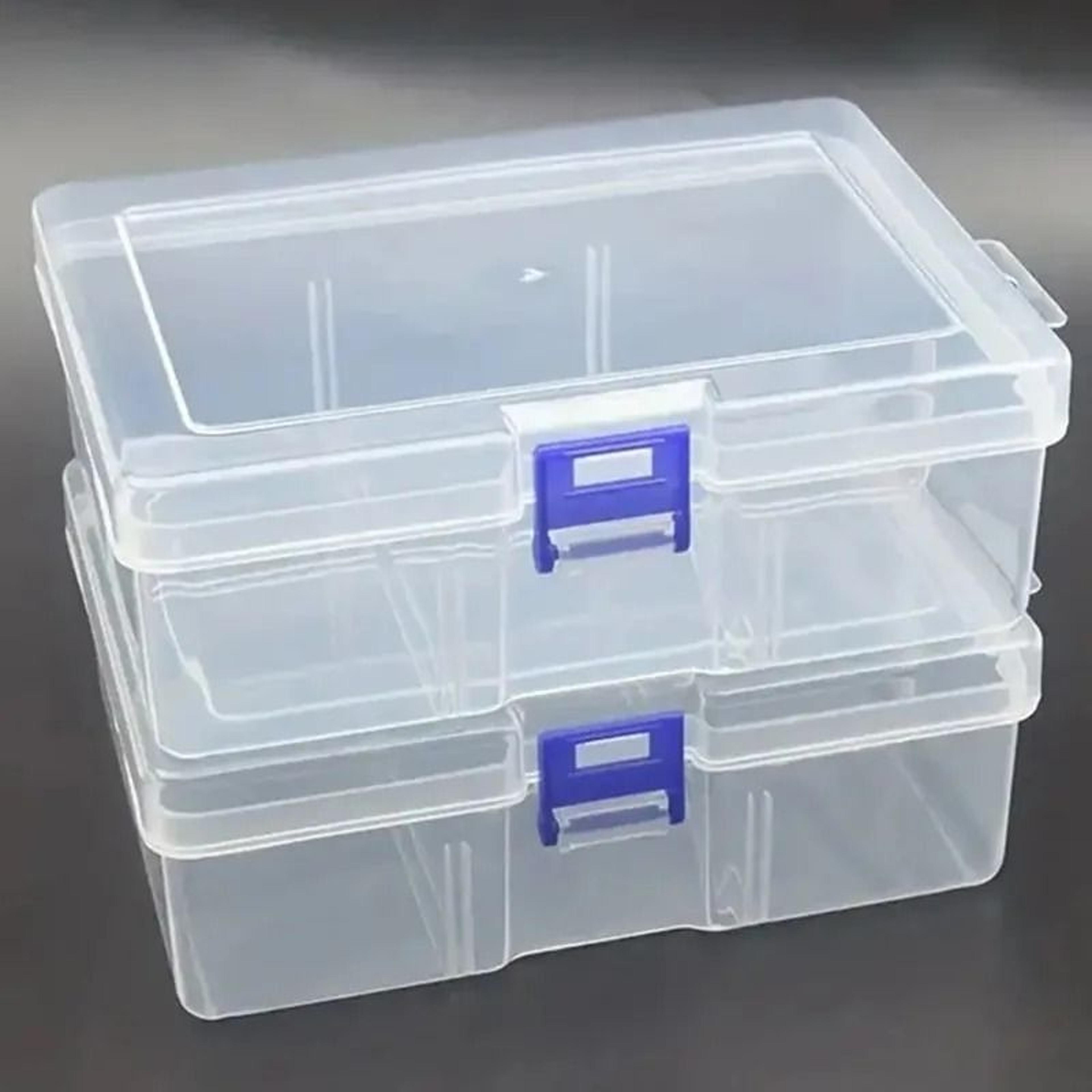 transparent plastic storage box for jewelry crafts and small accessories