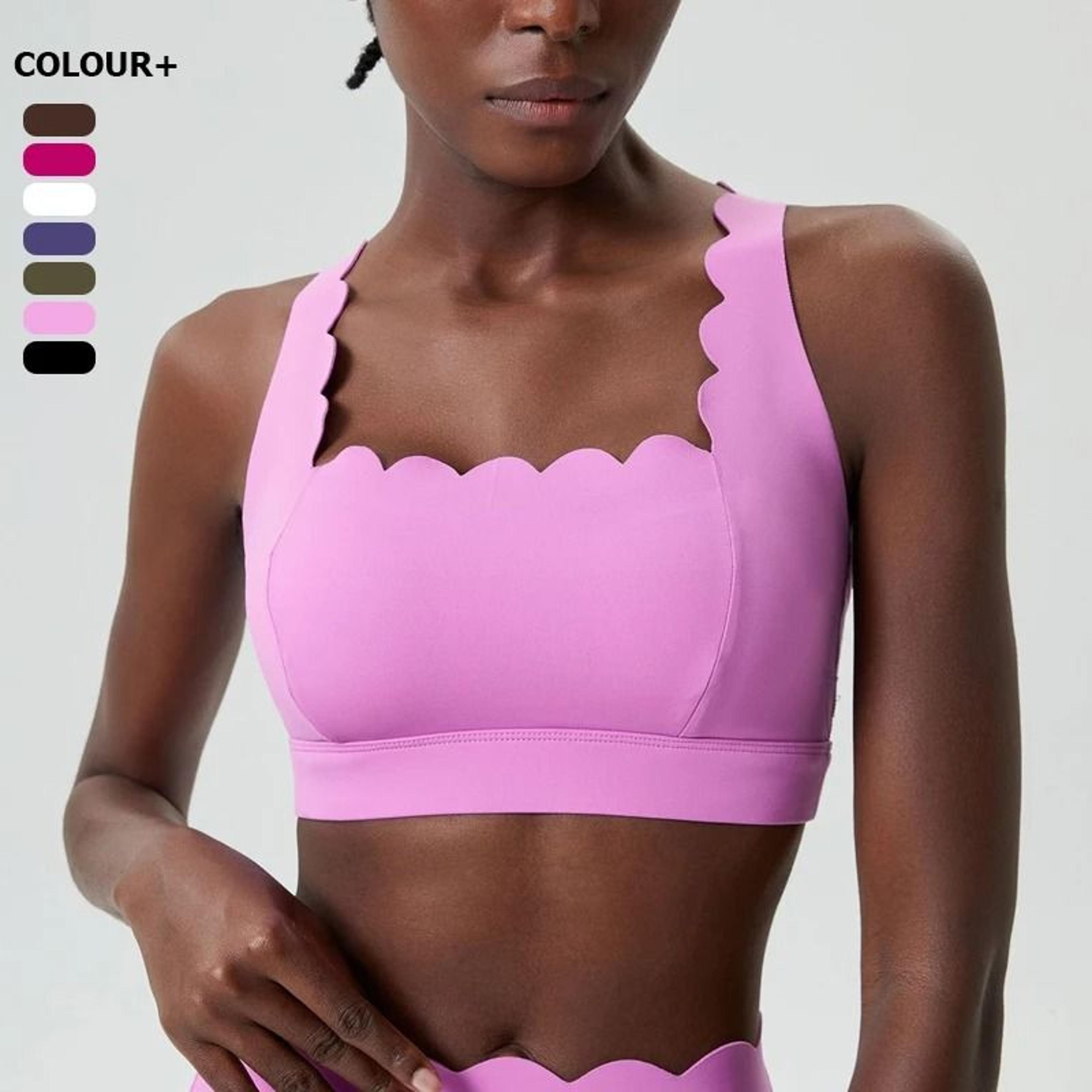 buttery soft square neck fitness yoga bra for women