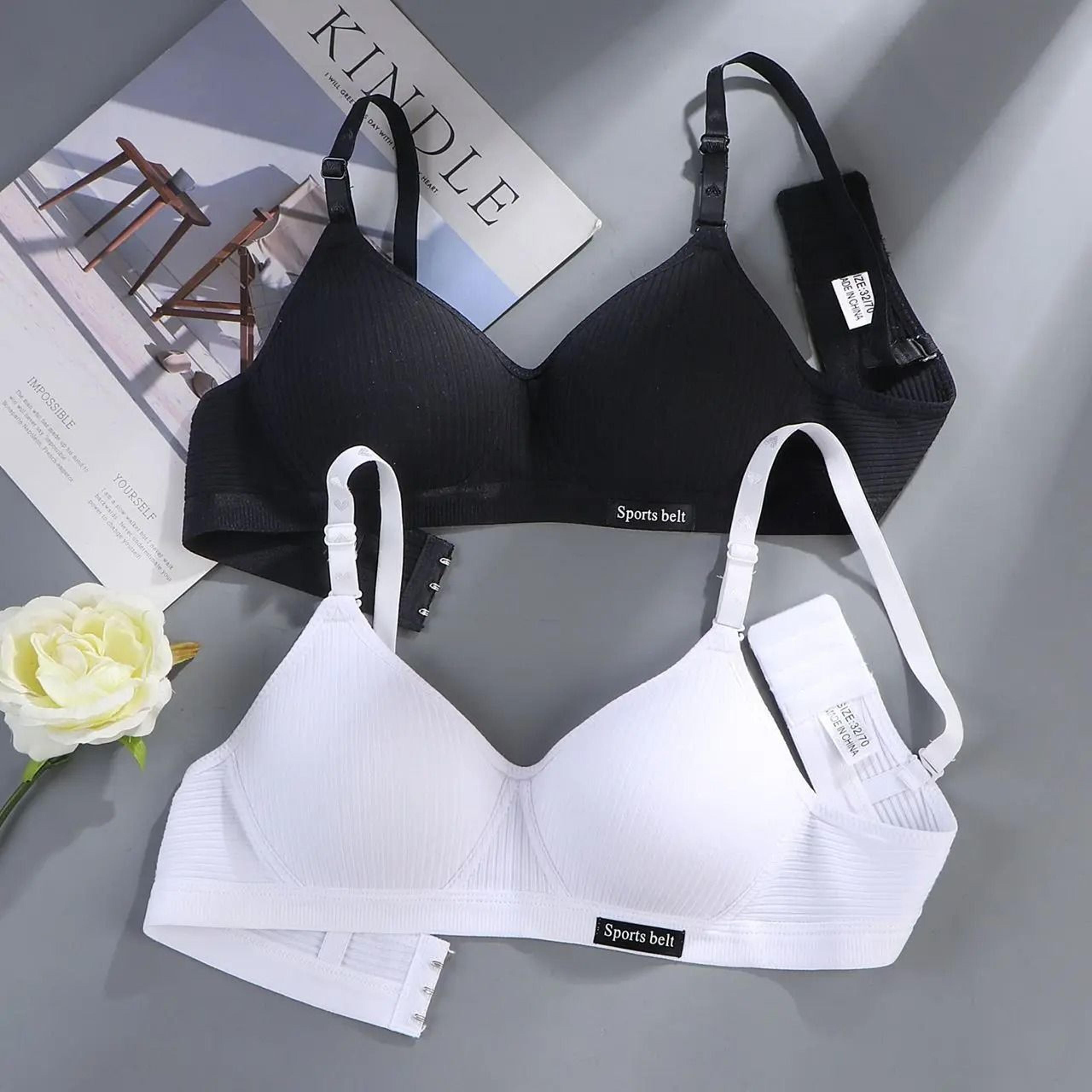 seamless wireless push up bra set for girls and women