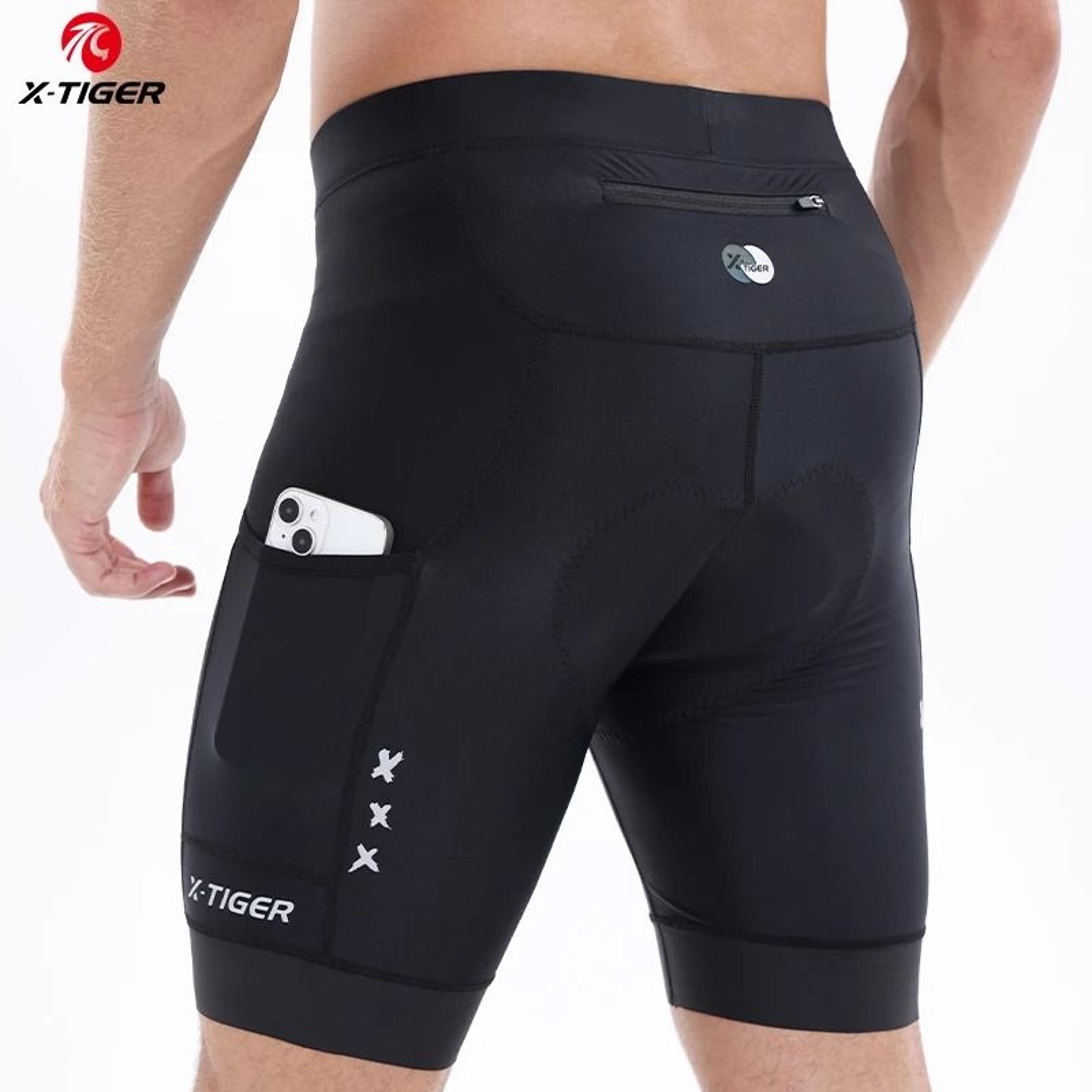 mens pro shock absorption cycling shorts with 5d padding and back pockets