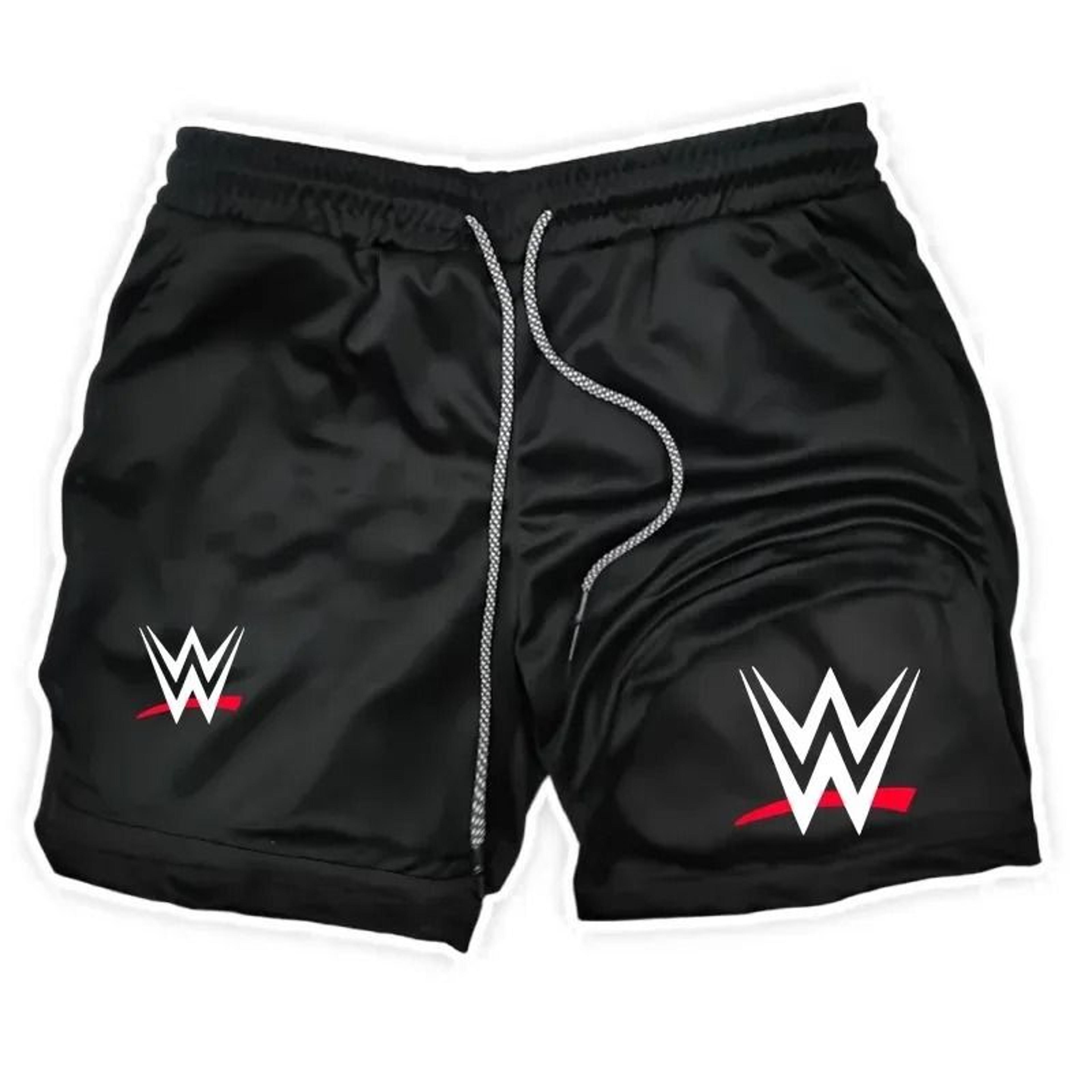 mens two in one performance running shorts with phone pocket and towel ring