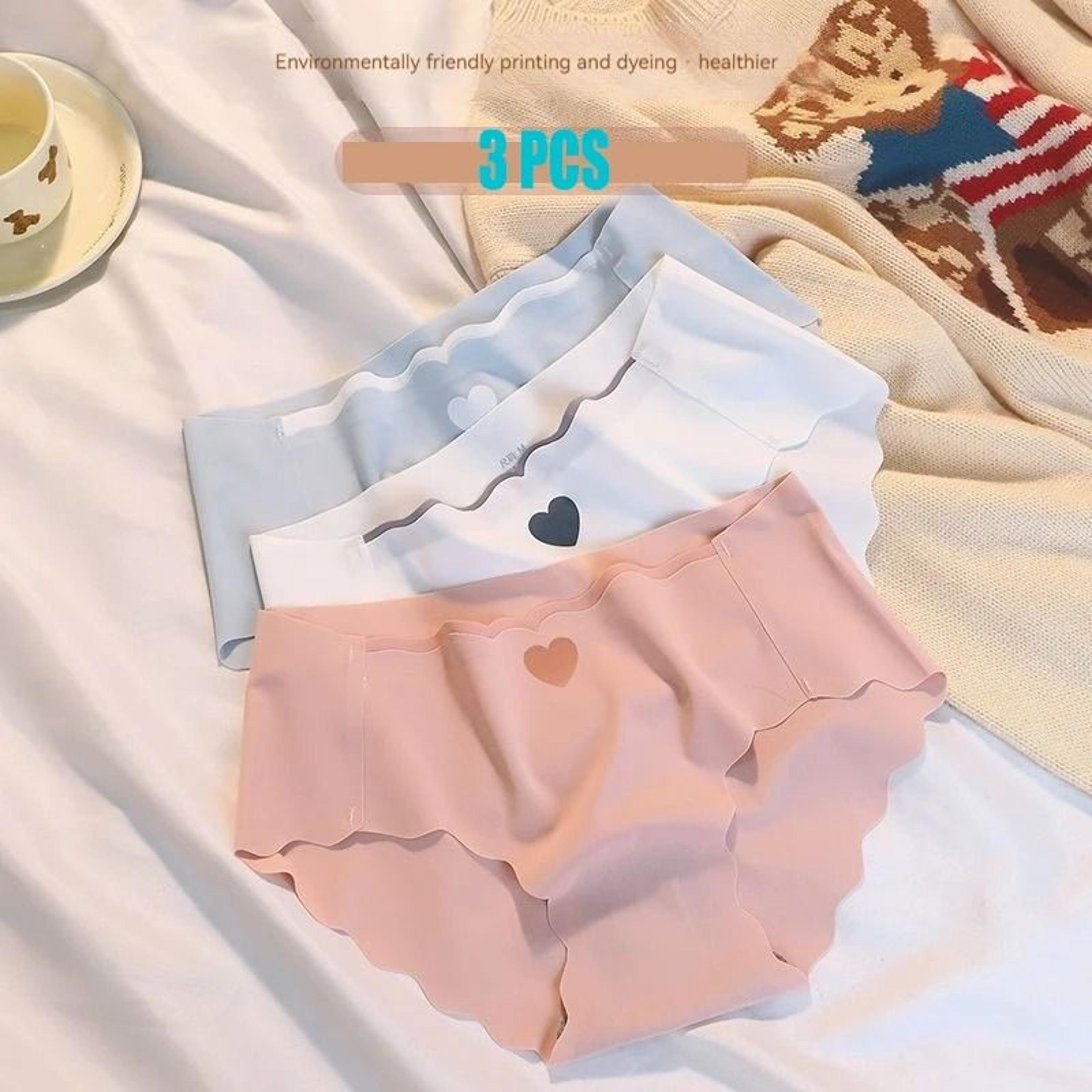 6 piece seamless ice silk cotton underwear set for women breathable mid rise comfort briefs