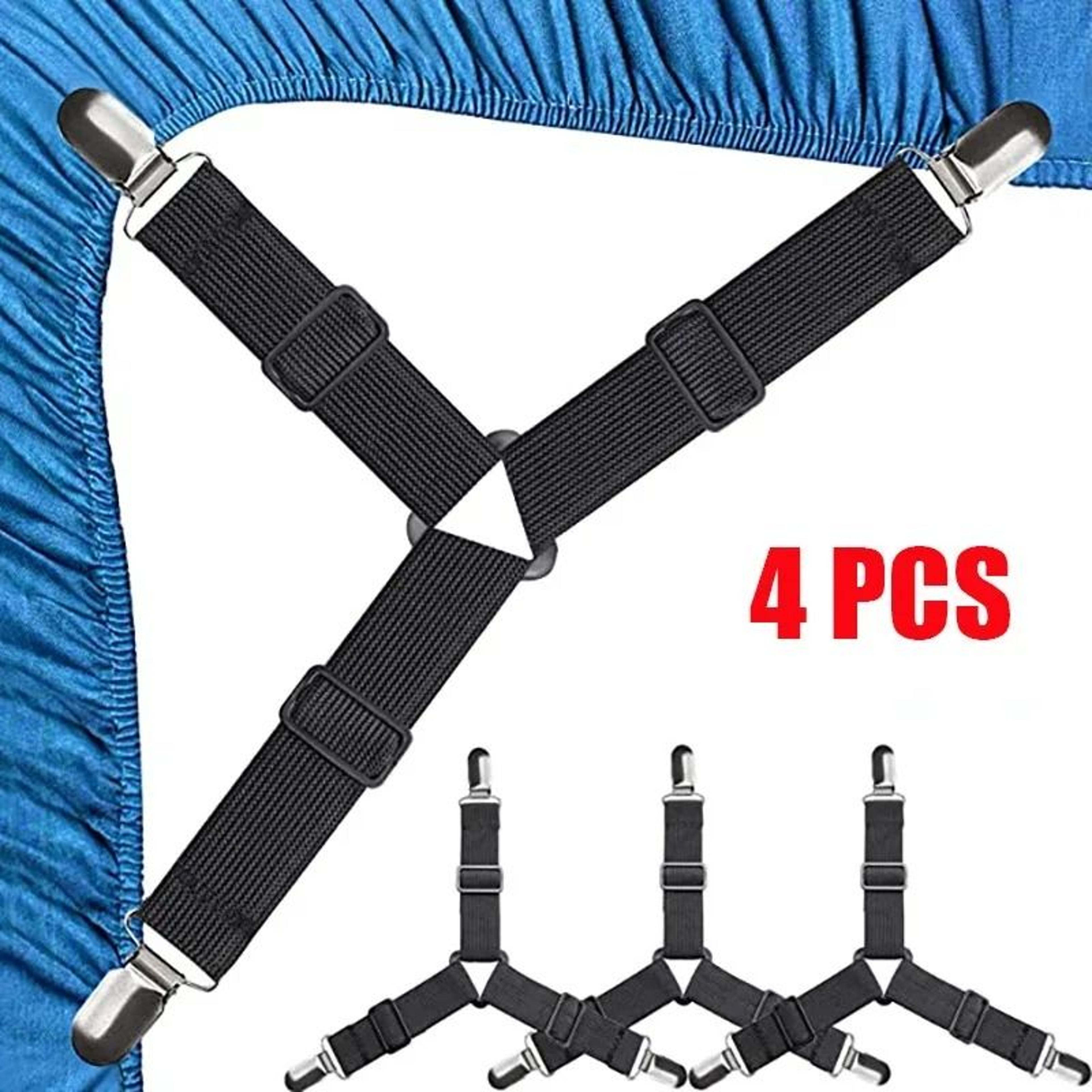 triangle bed sheet holders adjustable elastic clips mattress grippers set