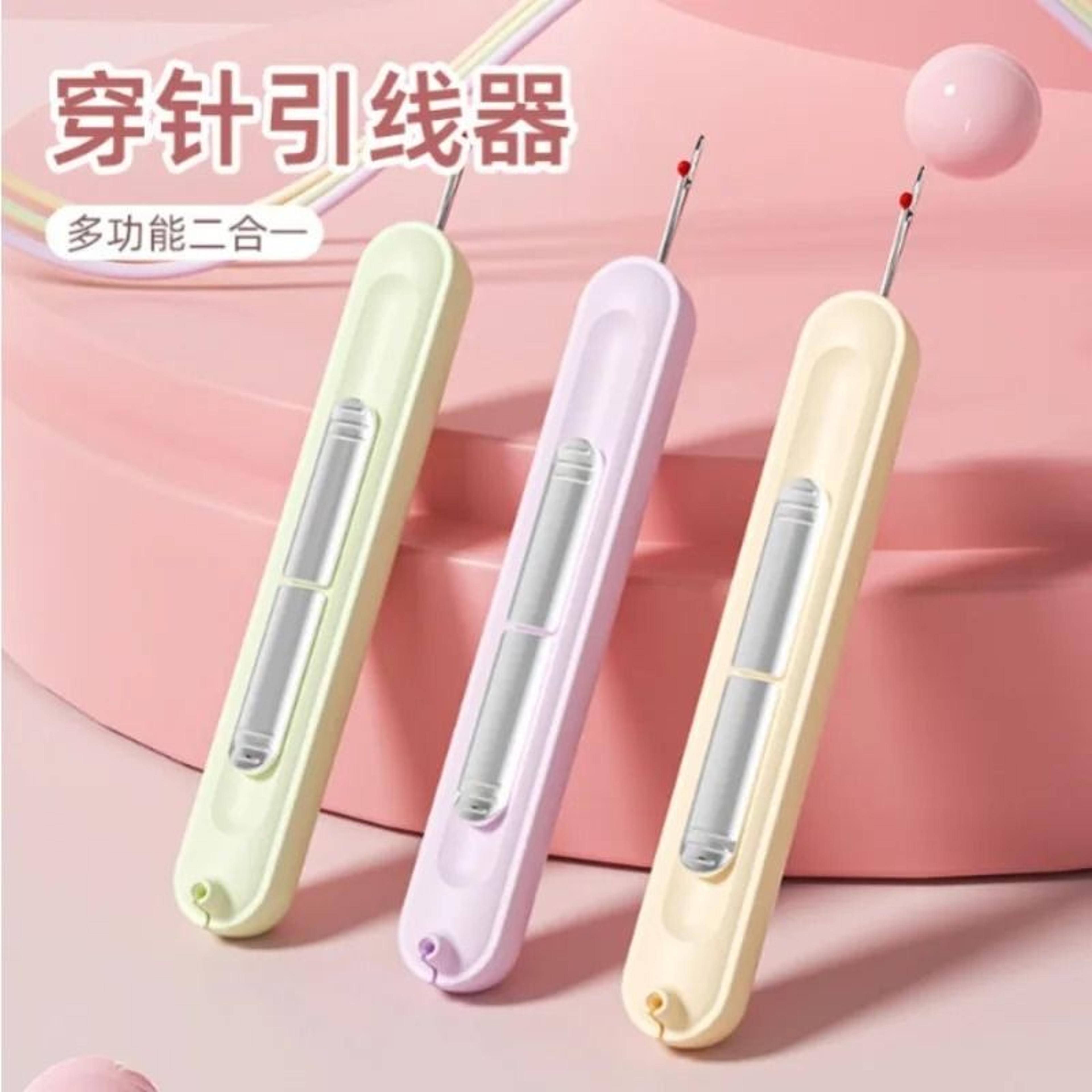 2 in 1 needle threader hand sewing tool multi function thread device