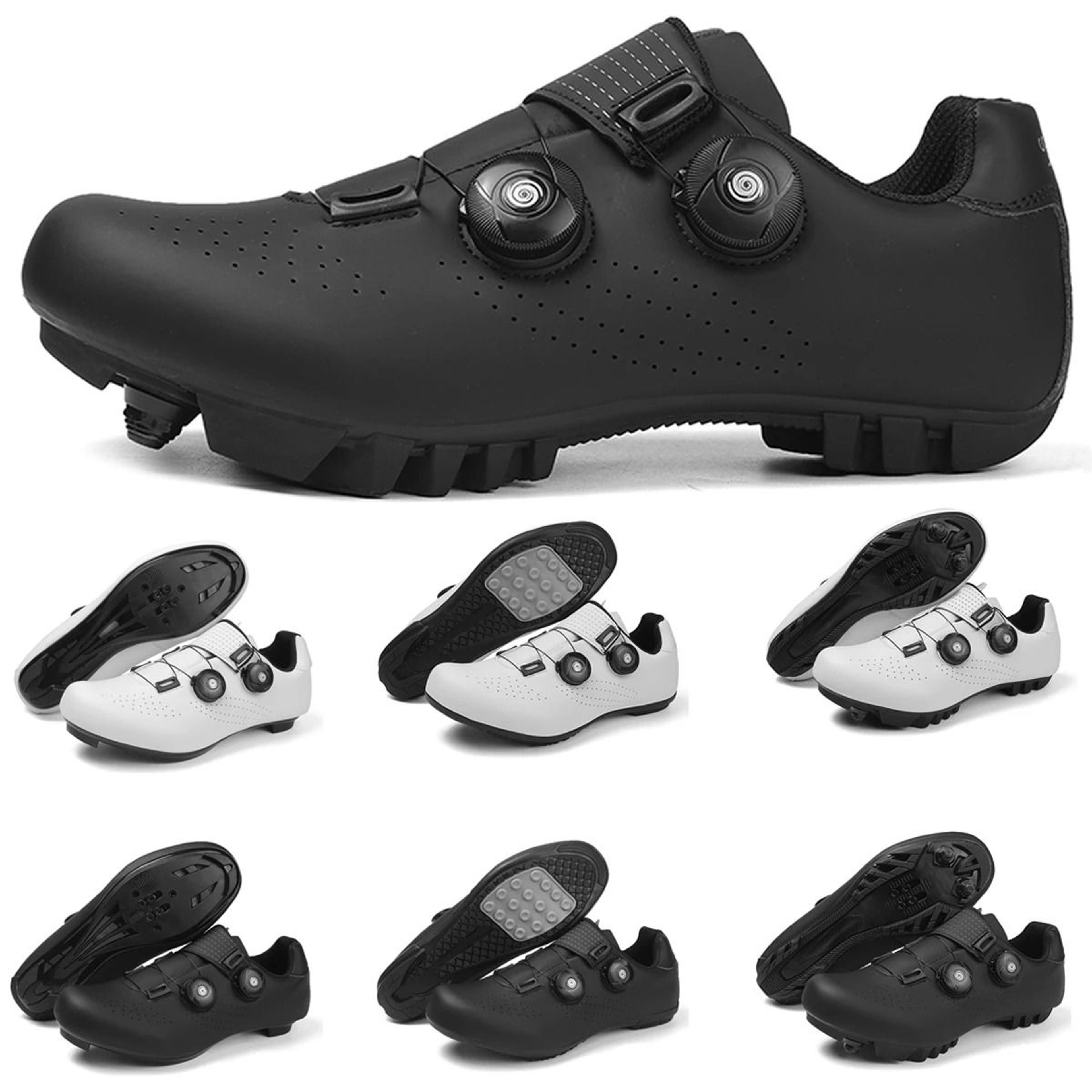 professional mtb and road bike cycling shoes with double buckles
