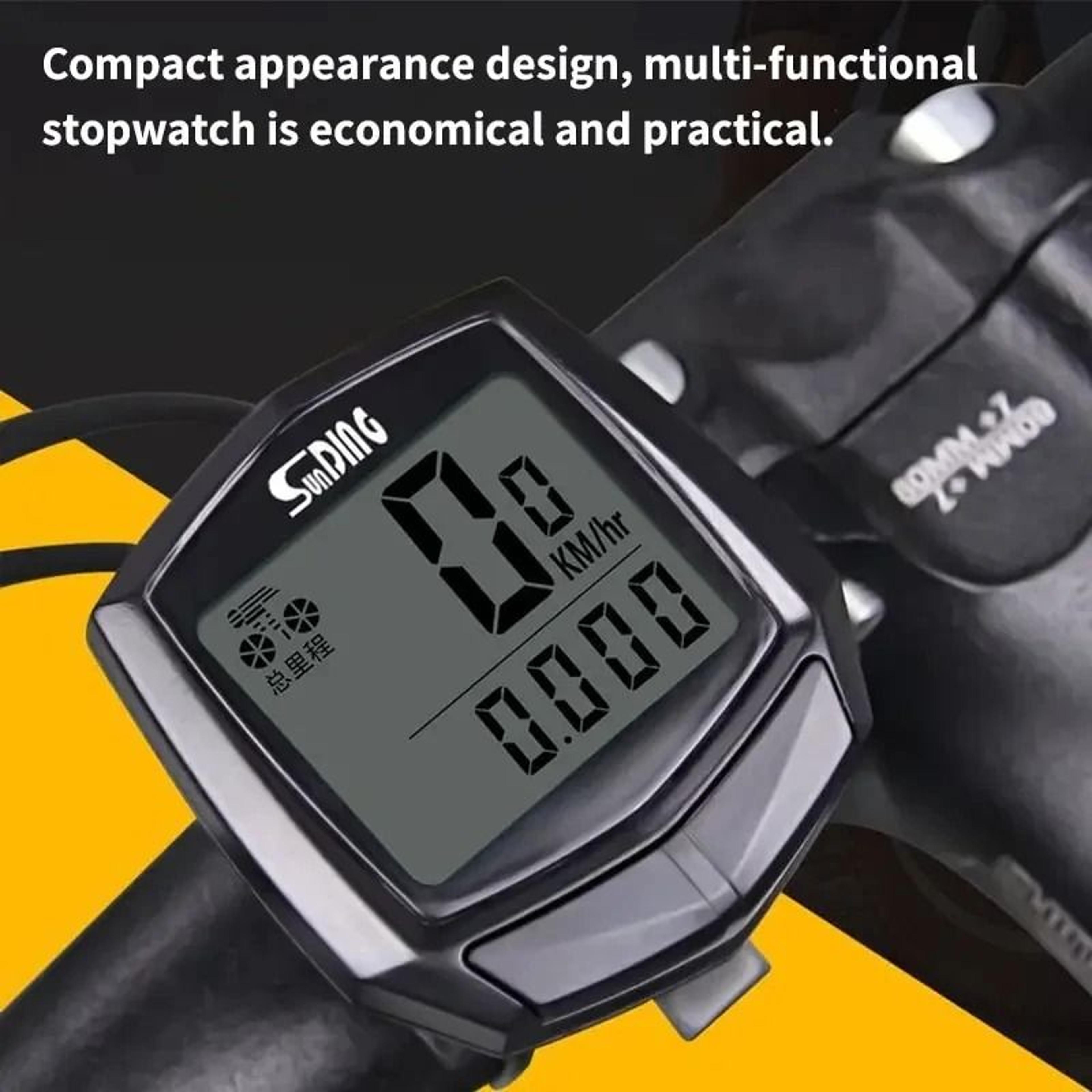 wired bicycle cycling computer with lcd display odometer speedometer and multi function ride tracker