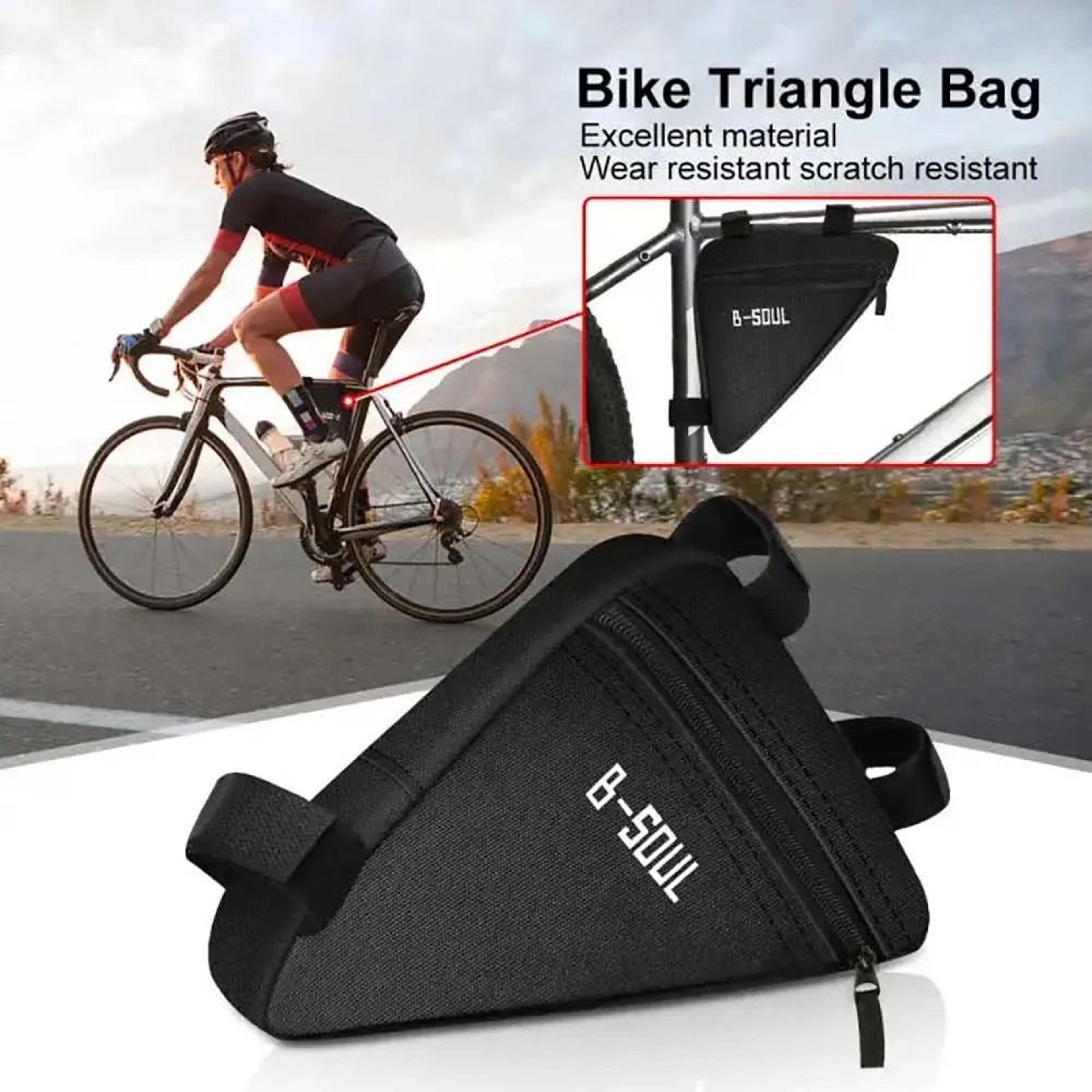 waterproof bike frame triangle bag front tube handlebar storage pouch for cycling essentials