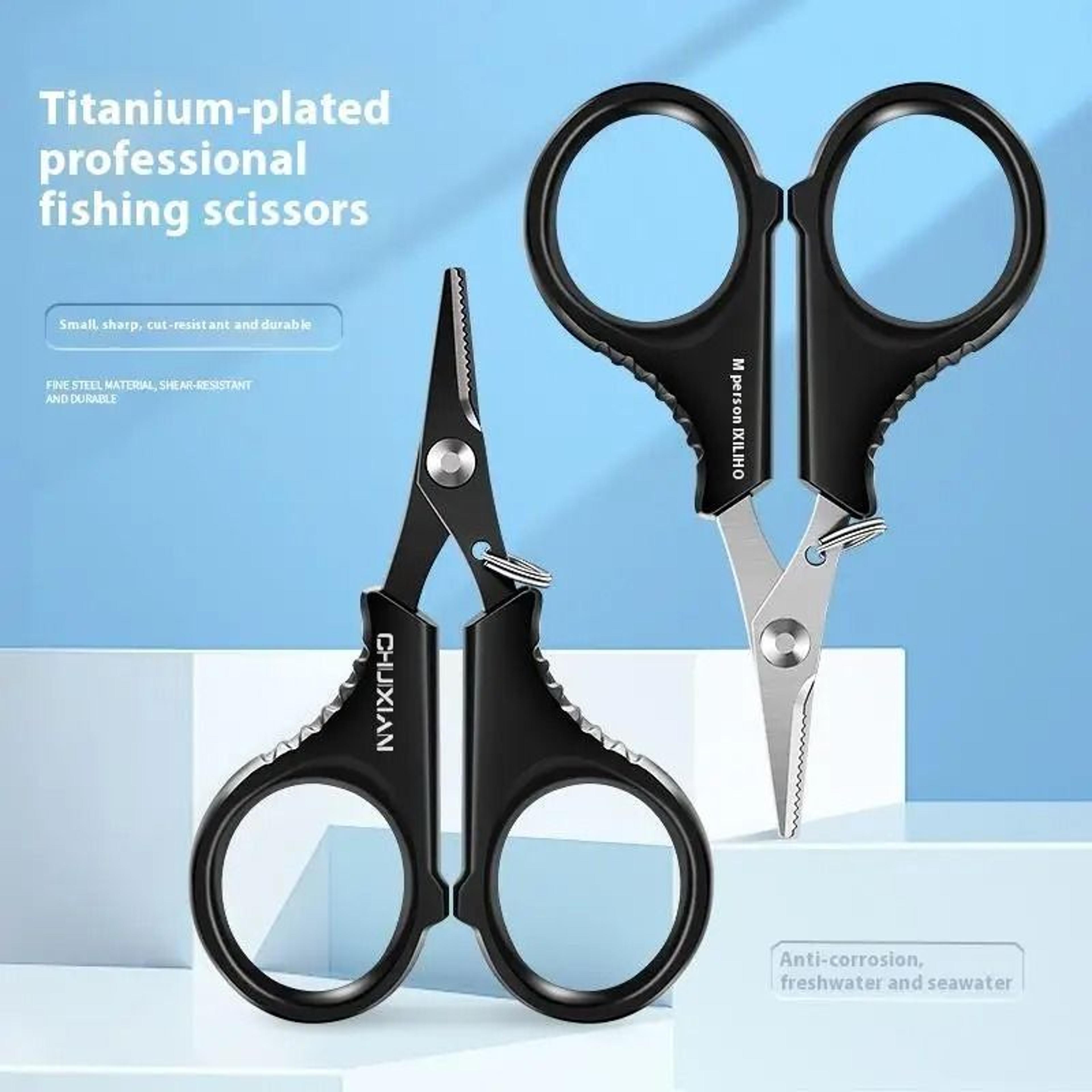 titanium coated fishing scissors line cutter tool