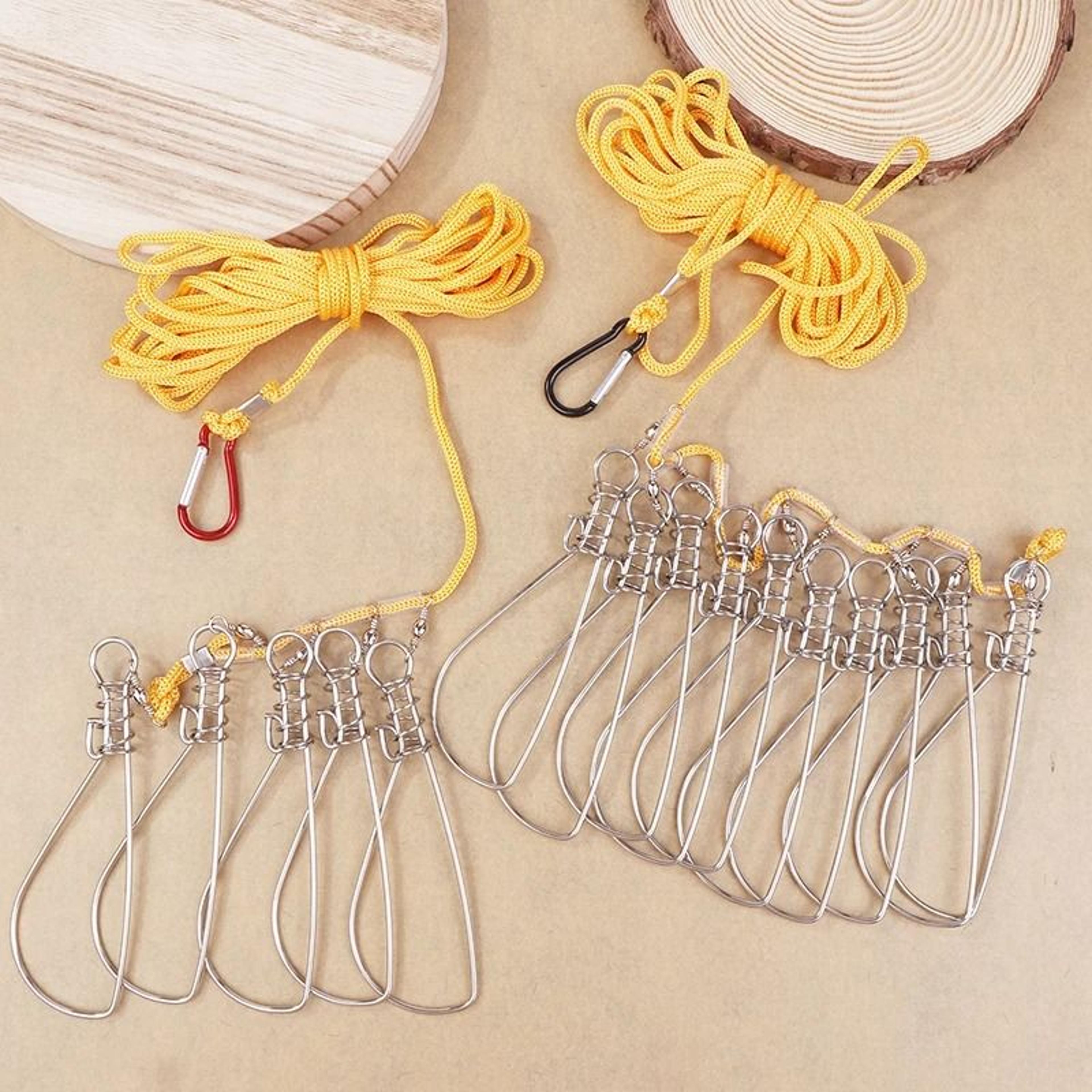 stainless steel fishing lock buckle chain stringer with float