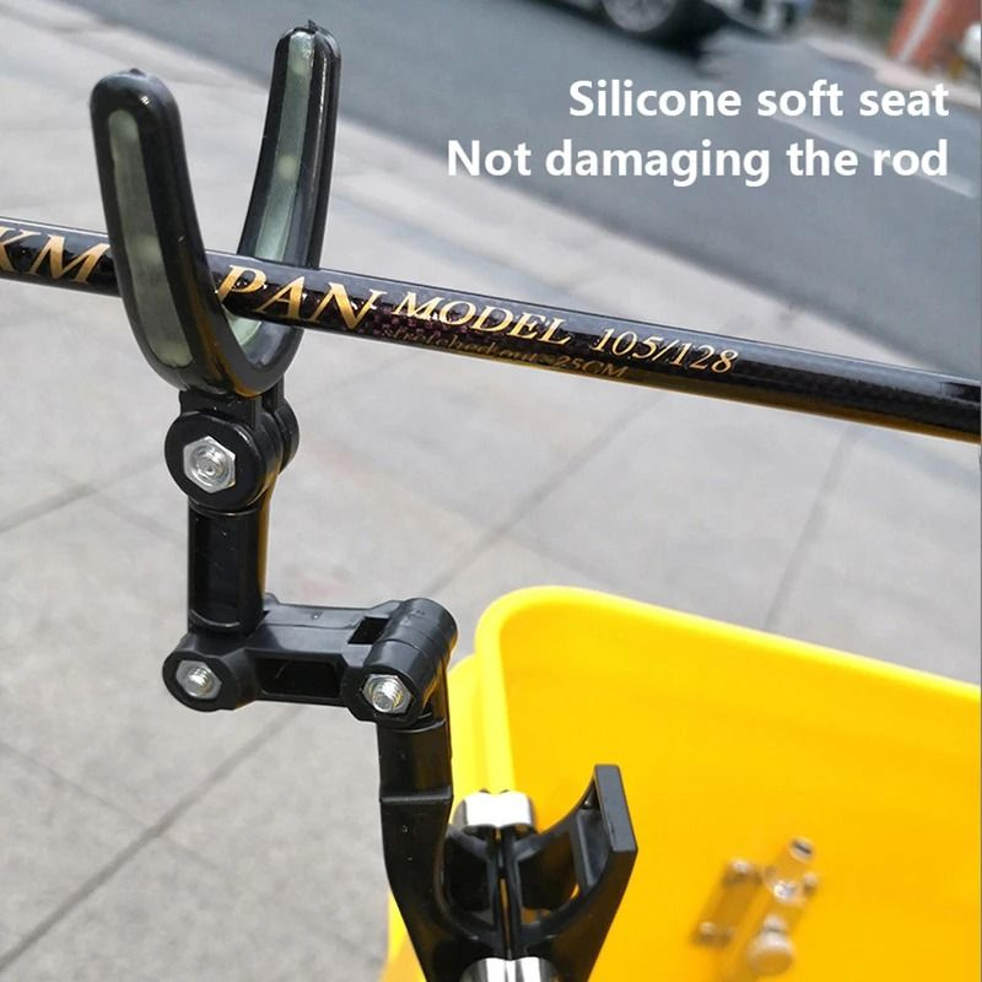 360 rotatable fishing rod holder bucket clip set of 2
