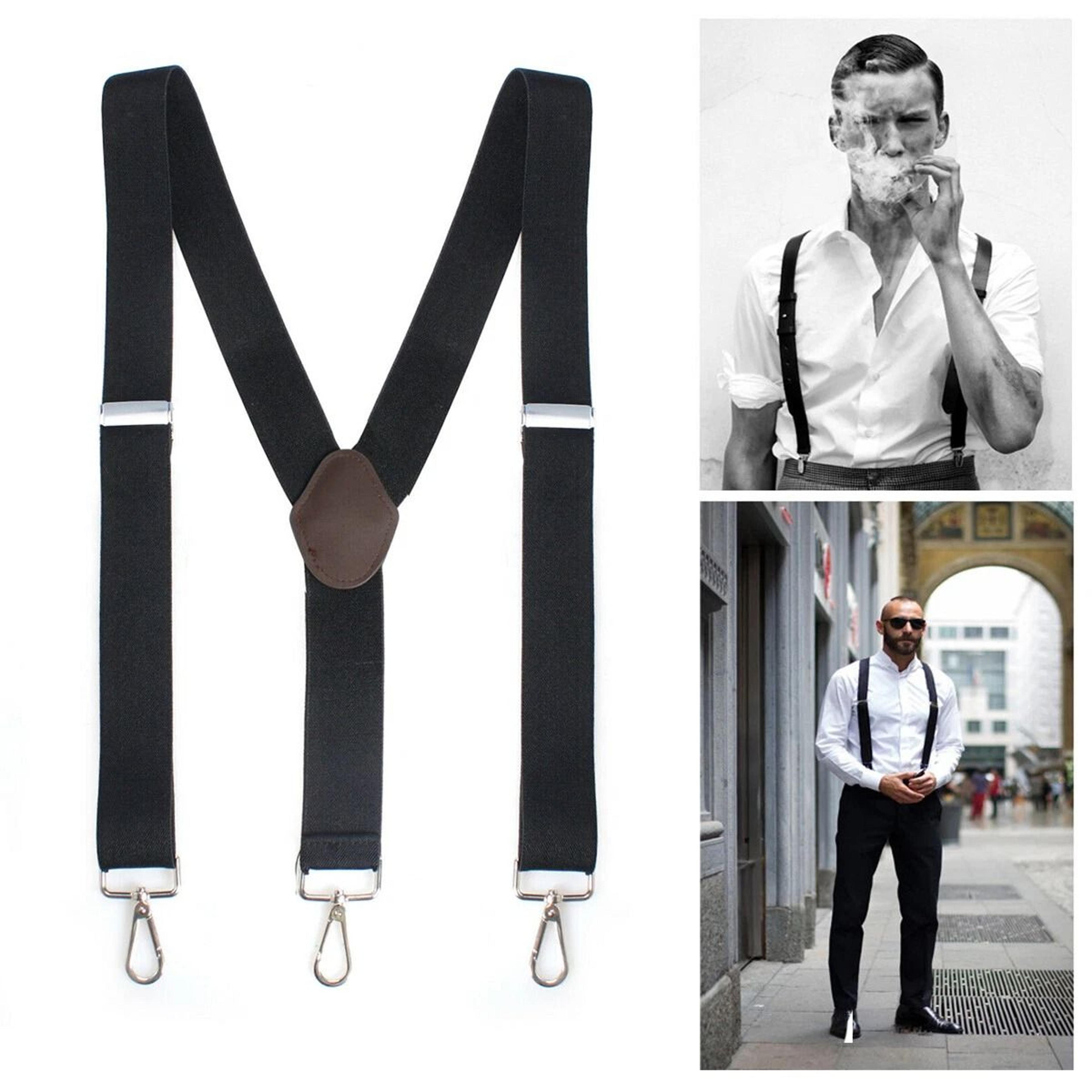 heavy duty work suspenders for men | adjustable y-back & belt hook