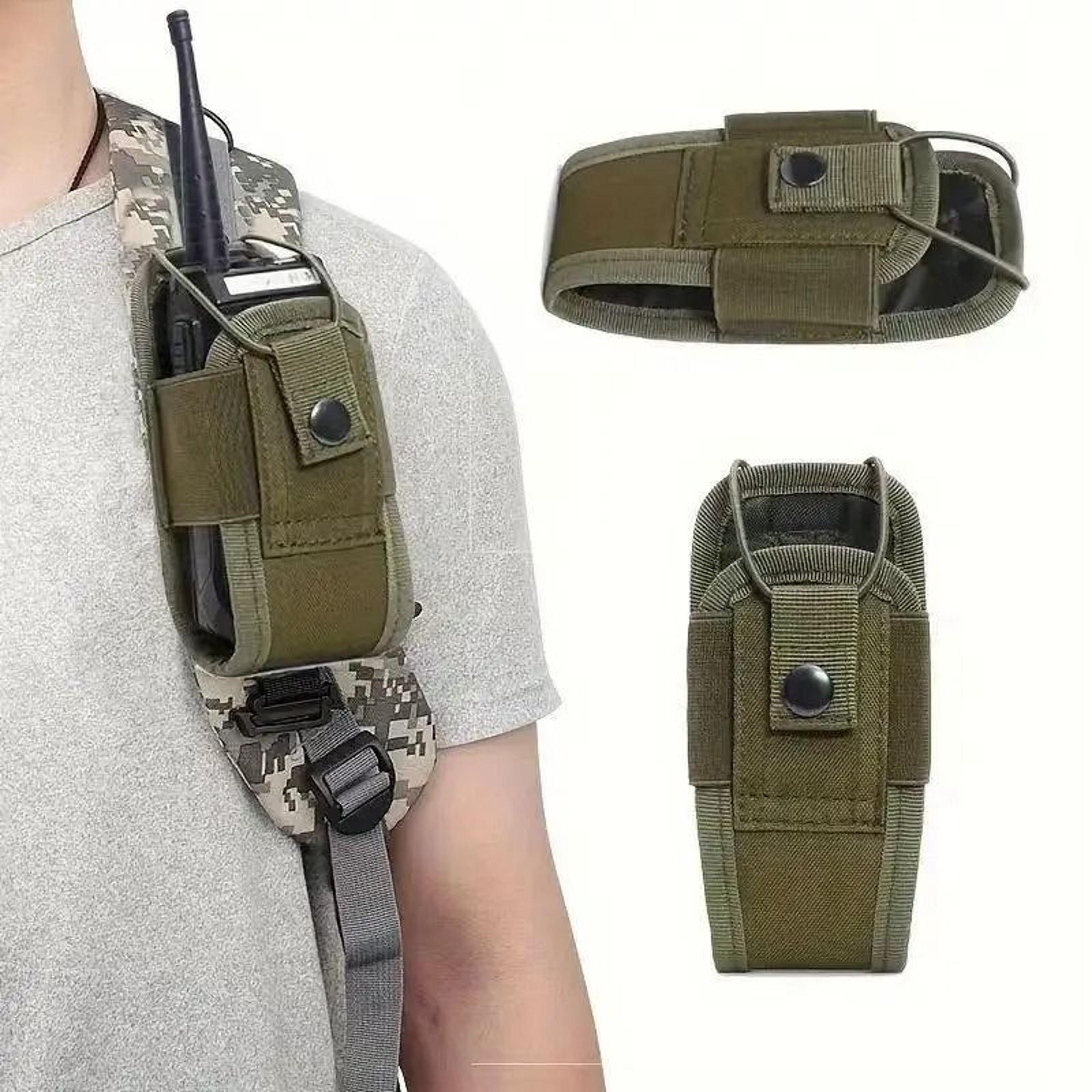 nylon walkie talkie holster pouch waist carry bag for camping hunting