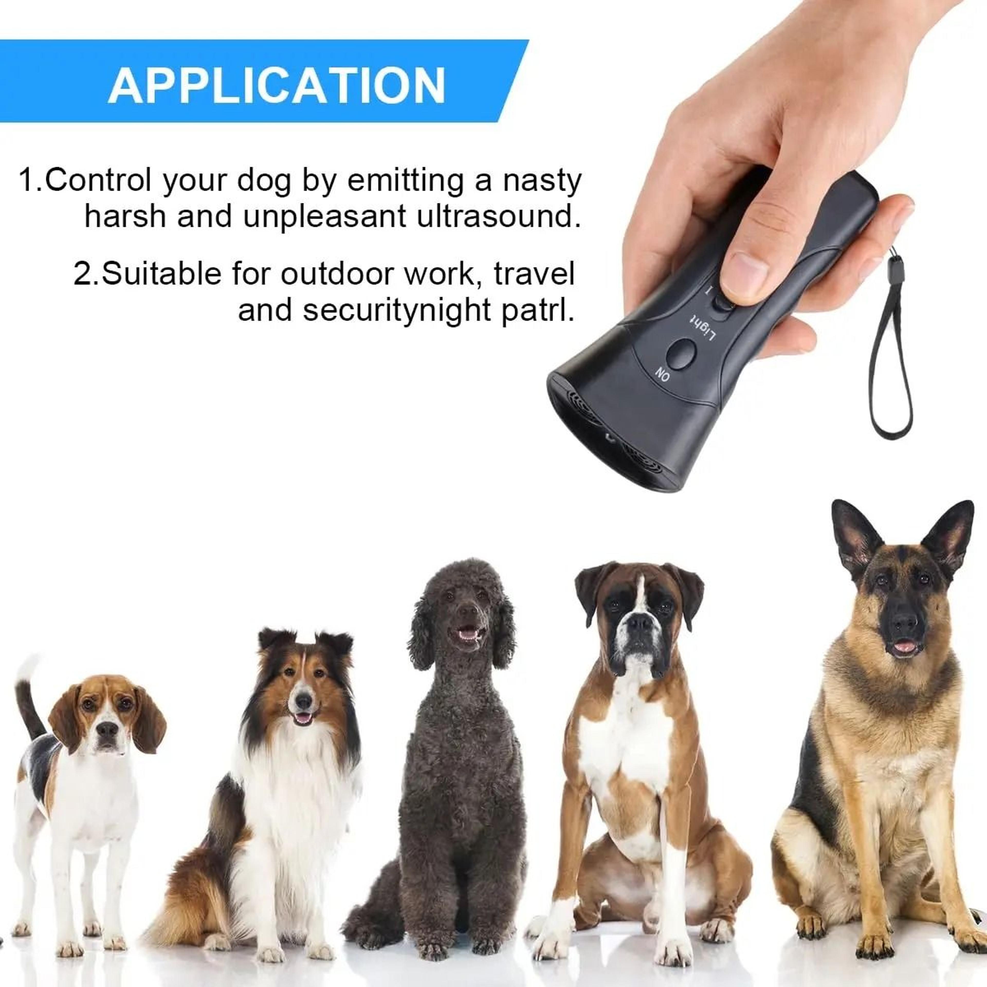 rechargeable ultrasonic dog bark control trainer with led light