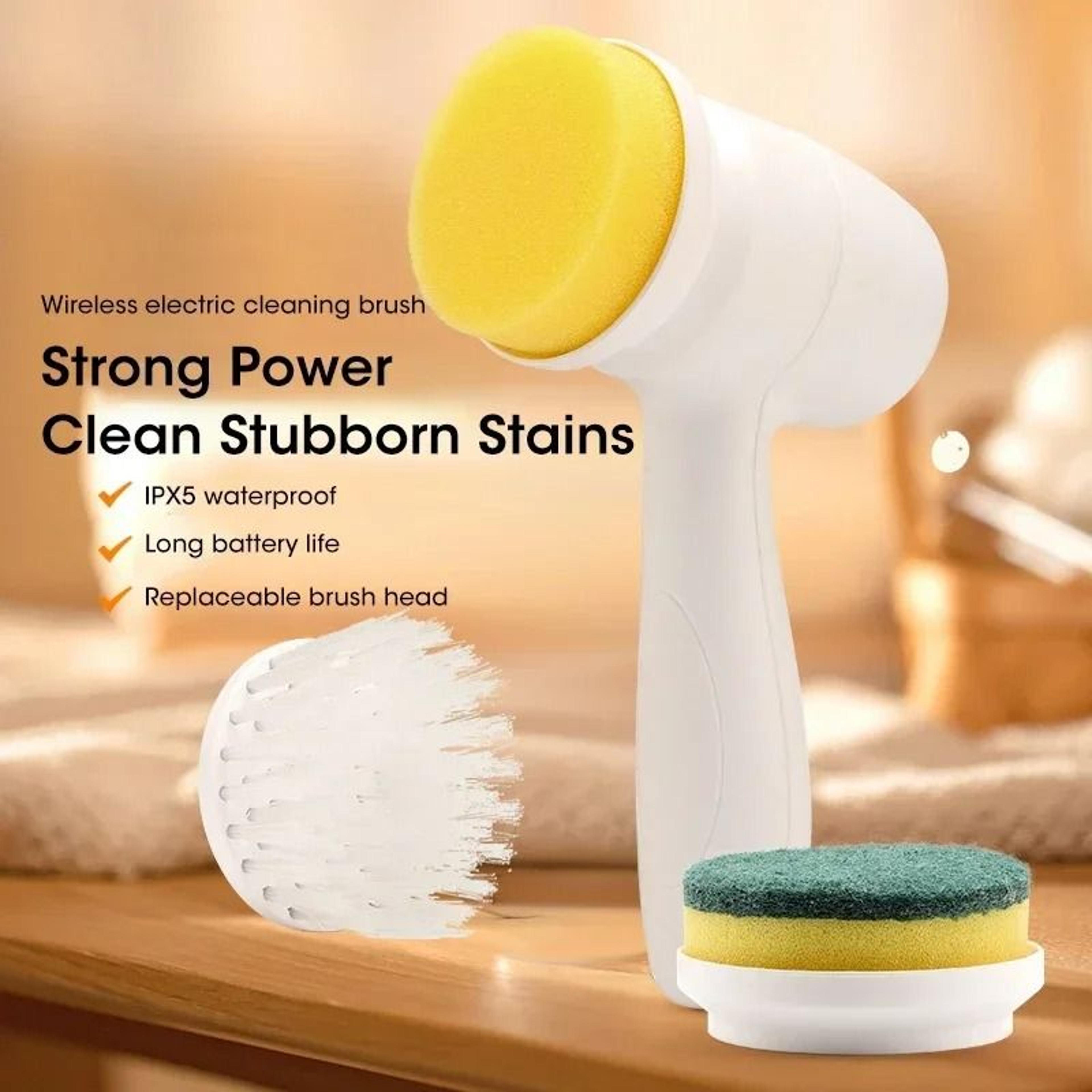 mini electric cleaning brush for kitchen bathroom tiles and dishes with usb rechargeable power