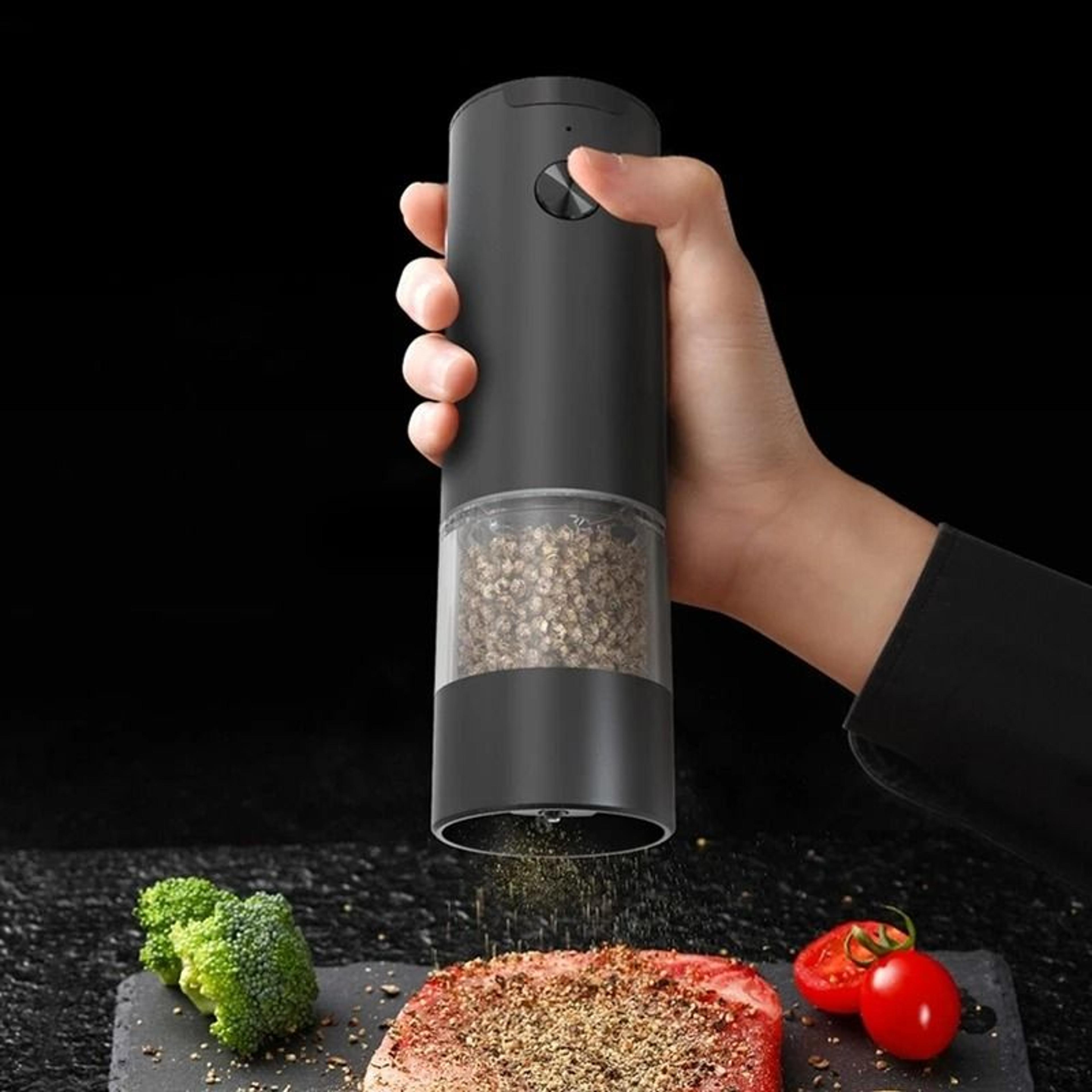 electric salt and pepper grinder set automatic gravity operated adjustable spice mill