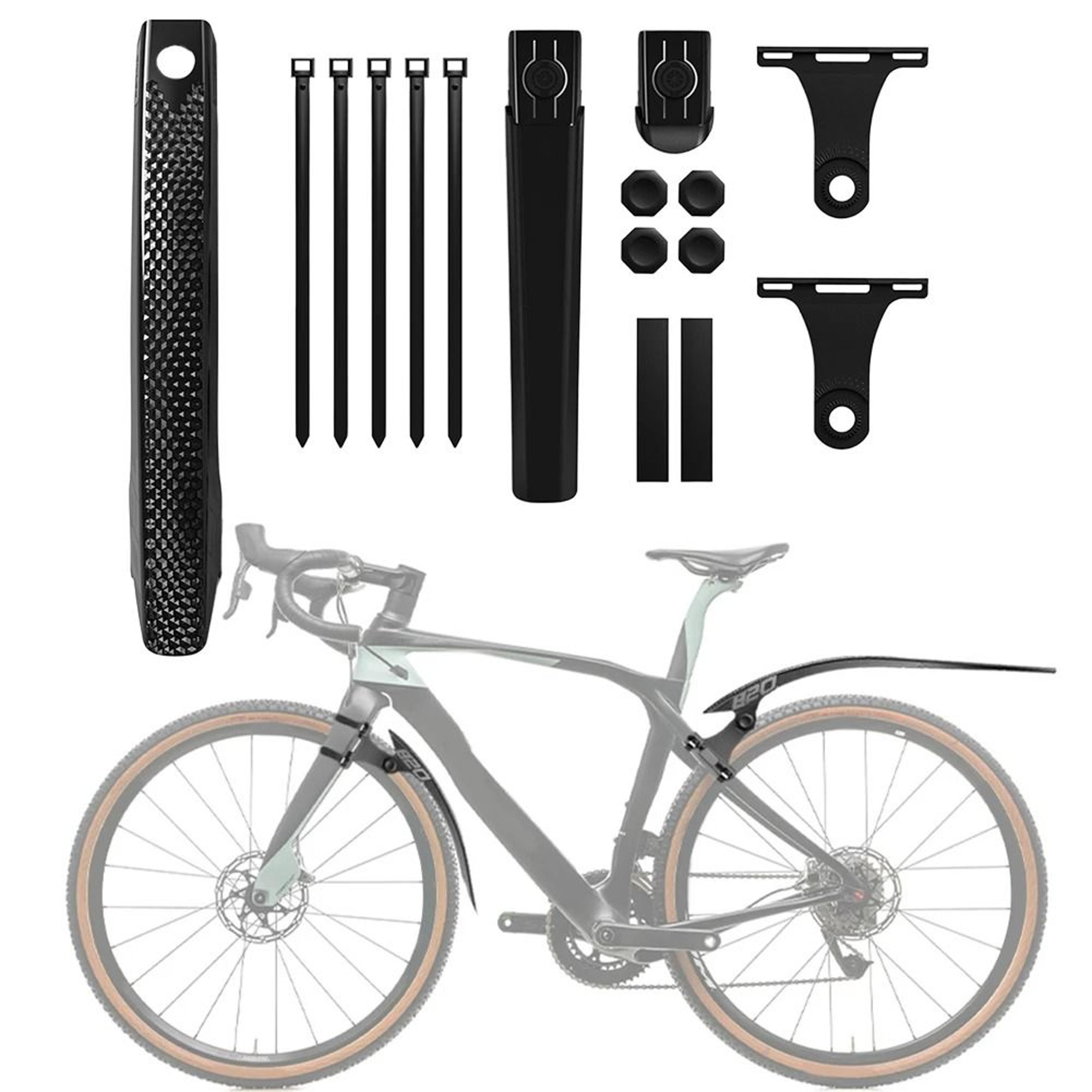 adjustable front rear bicycle mud guards for road and gravel bikes