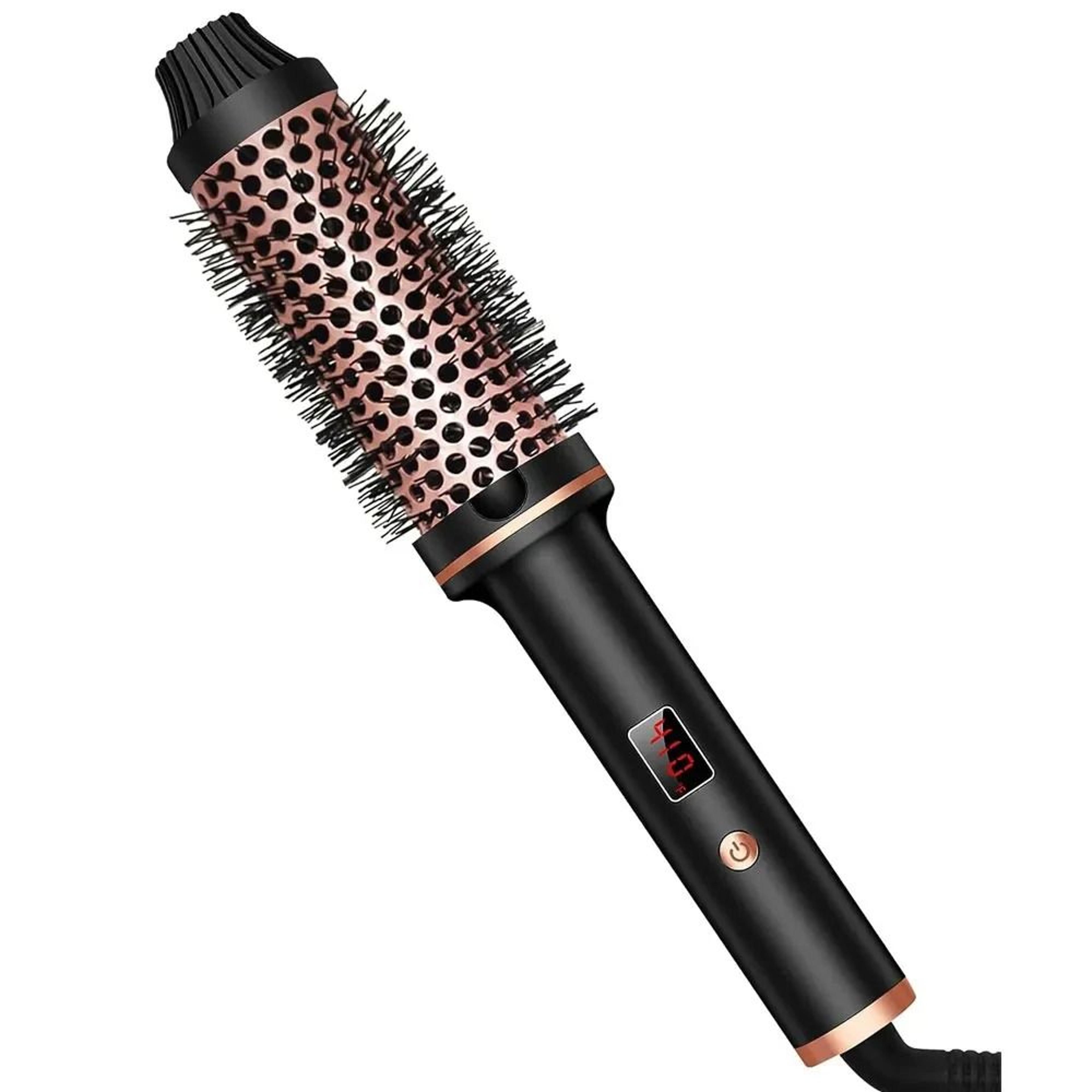 3 in 1 ionic hair curler straightener heated styling brush