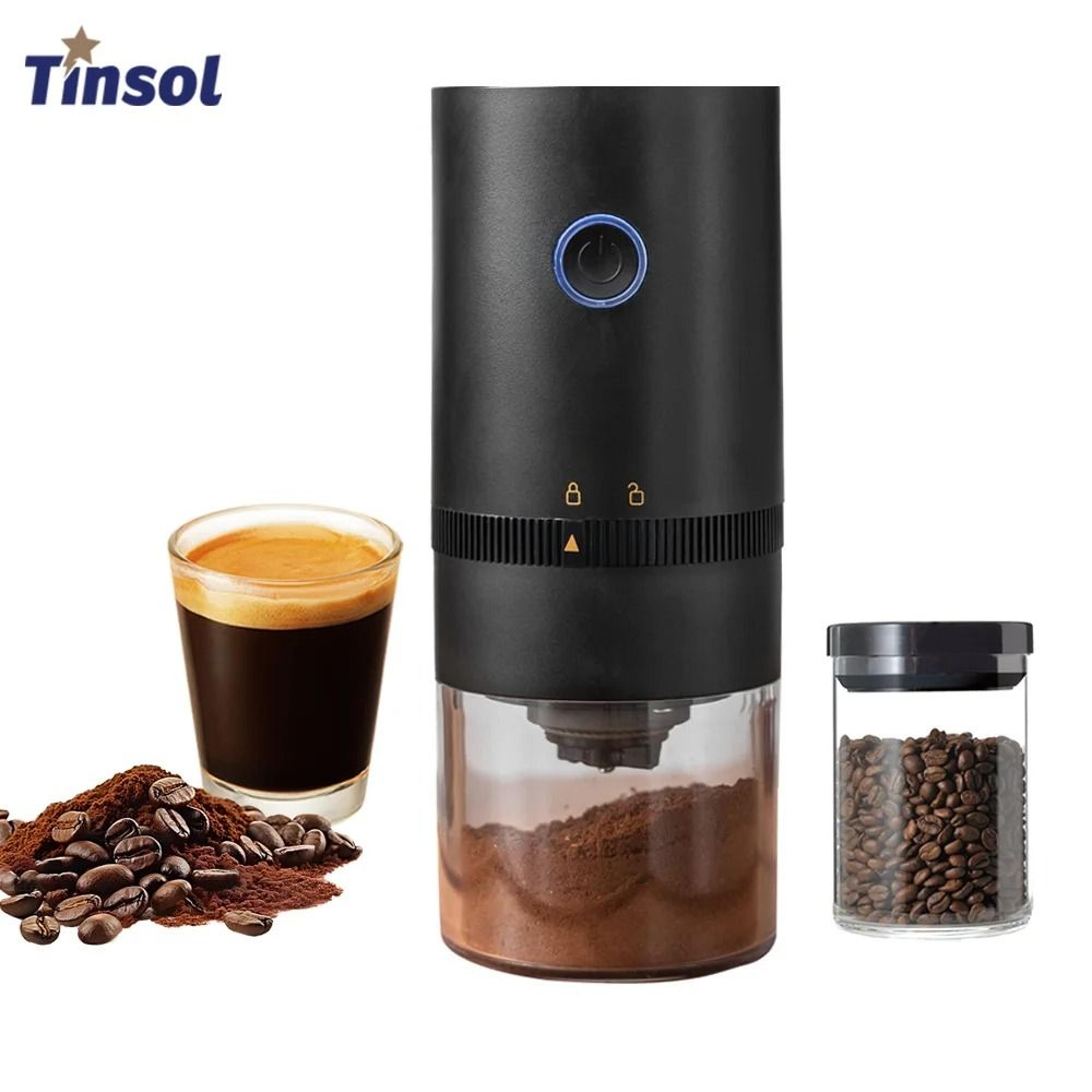 mini electric coffee bean grinder usb rechargeable portable ceramic core grinder