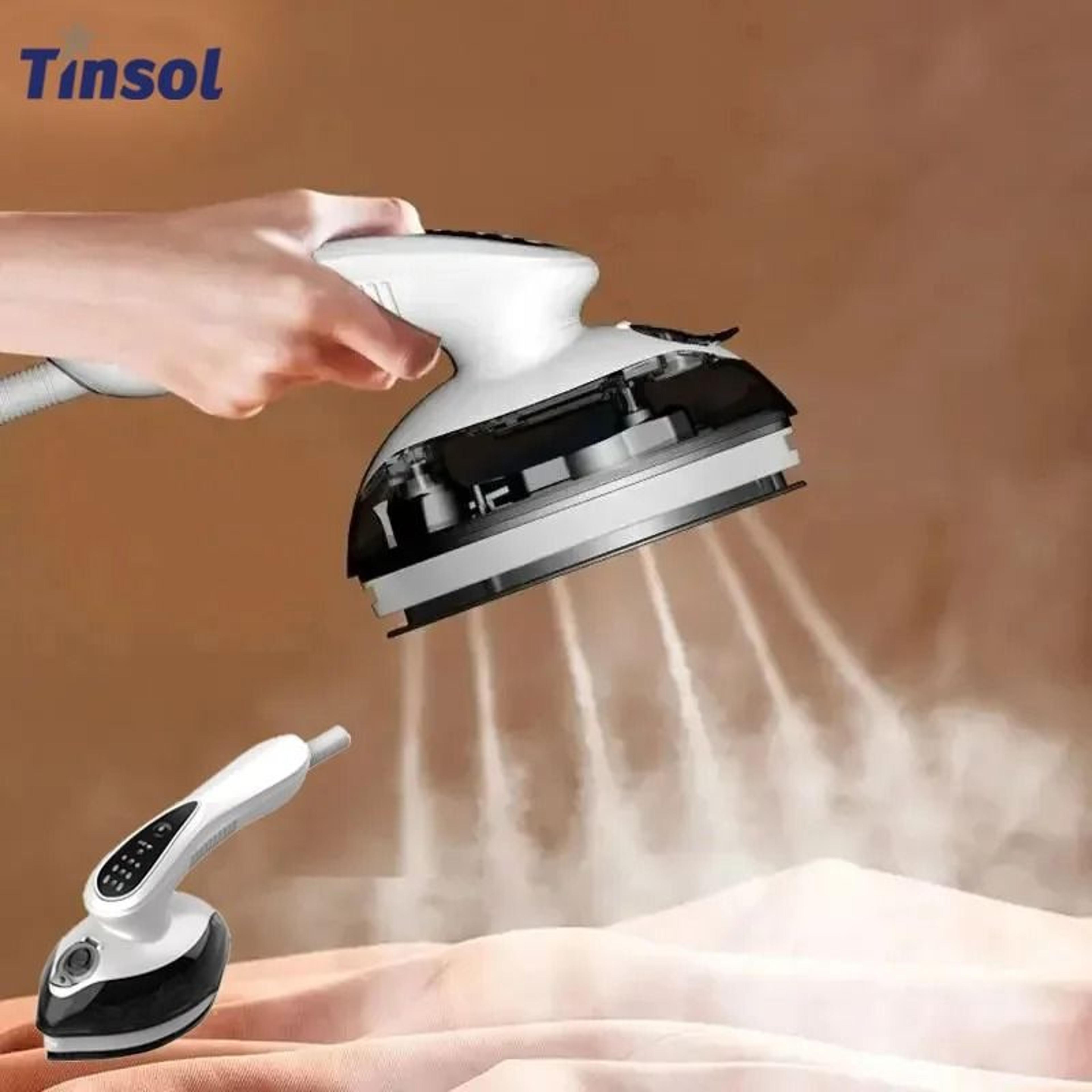 1100w portable steam iron with adjustable temperature settings for home and travel use