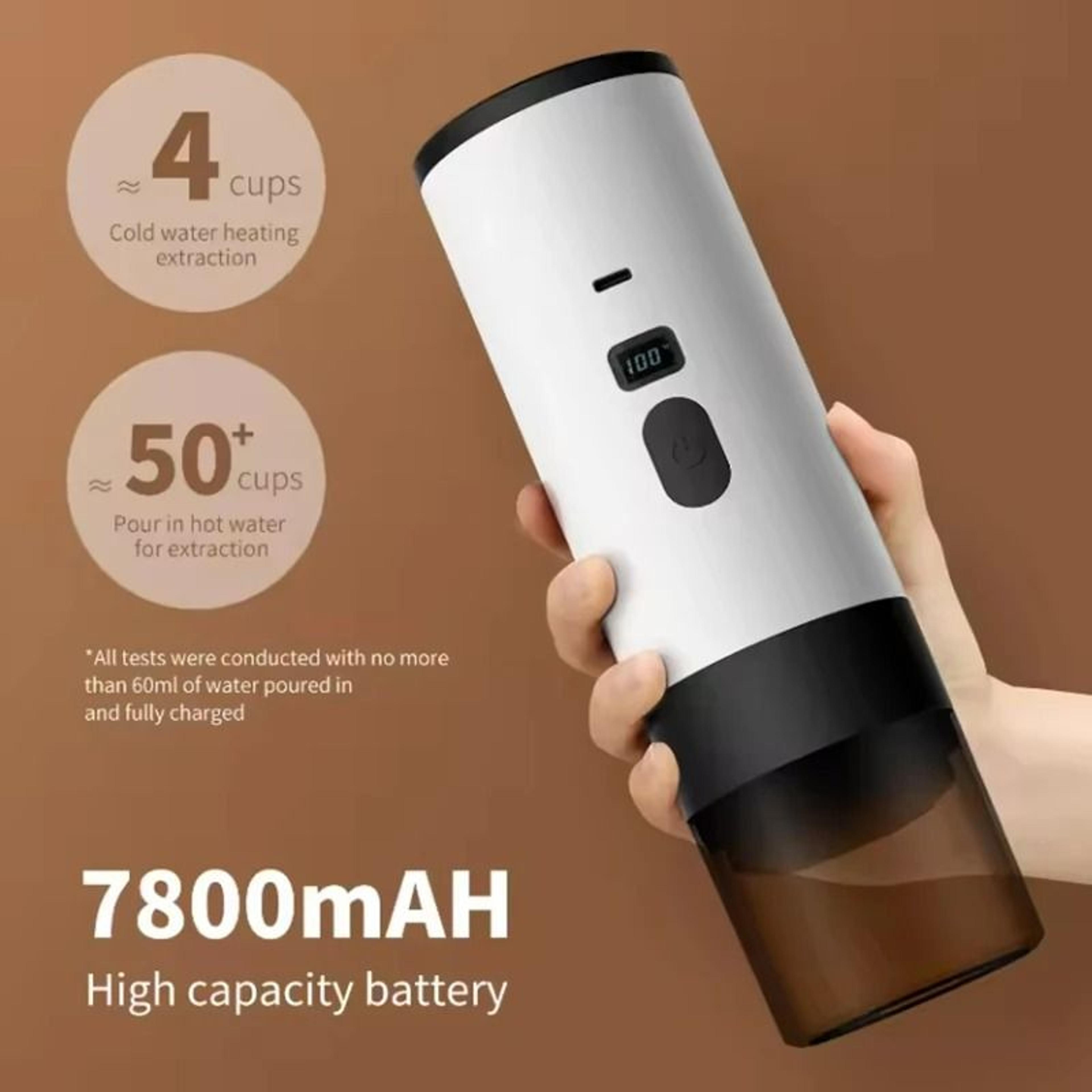 portable electric espresso coffee maker with heating and type c charging