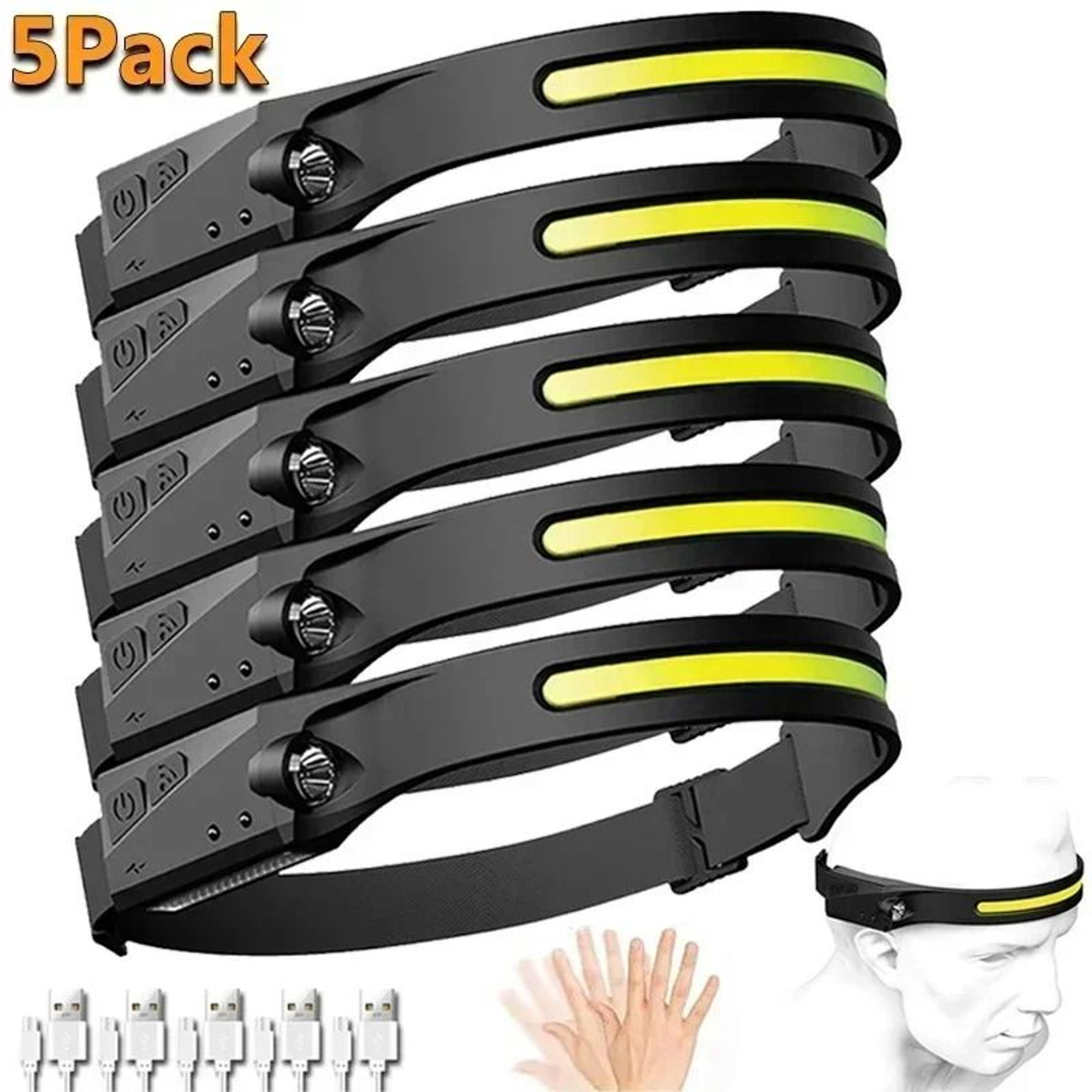 usb rechargeable cob led sensor headlamp with 5 lighting modes
