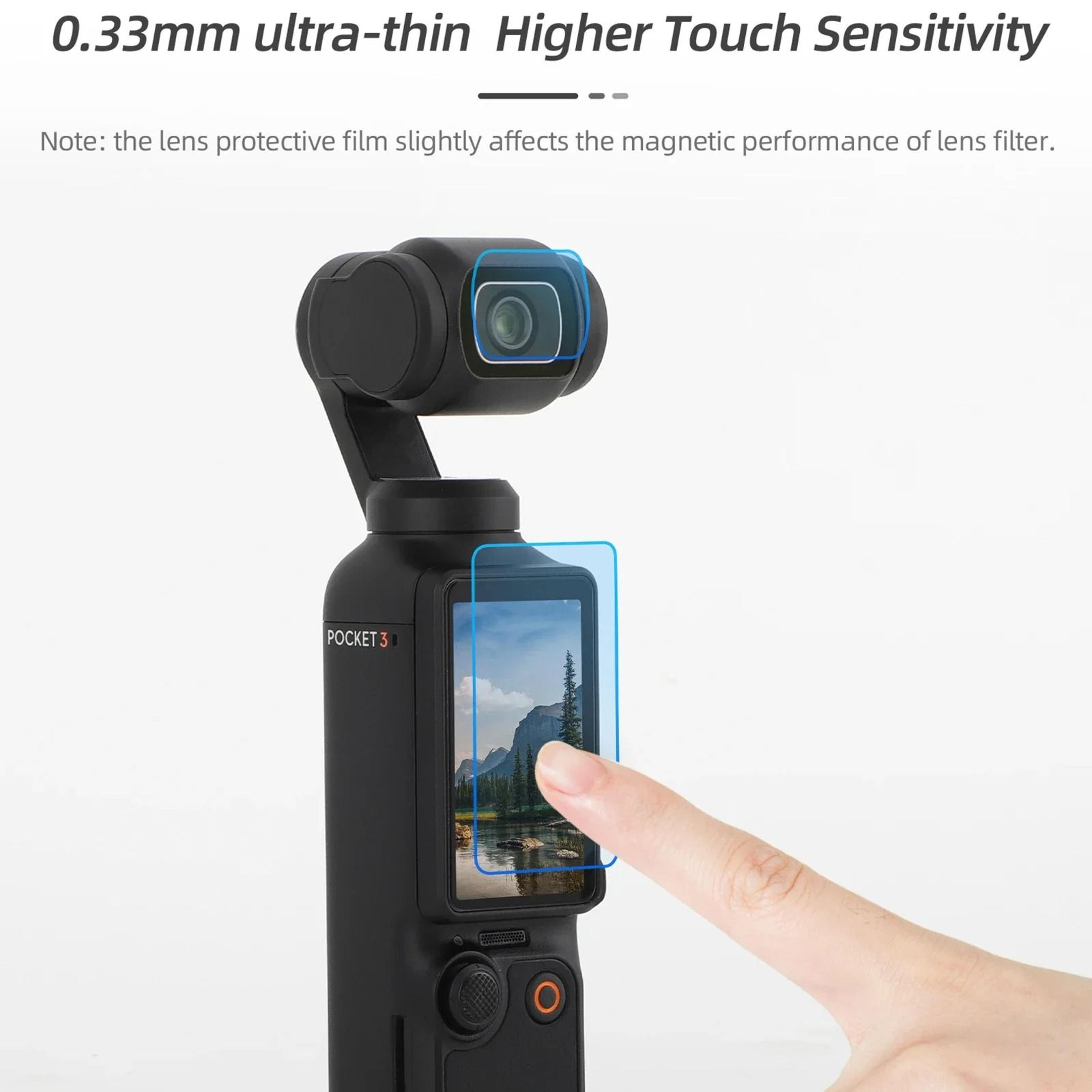 tempered glass screen and lens protector set for dji osmo pocket 3