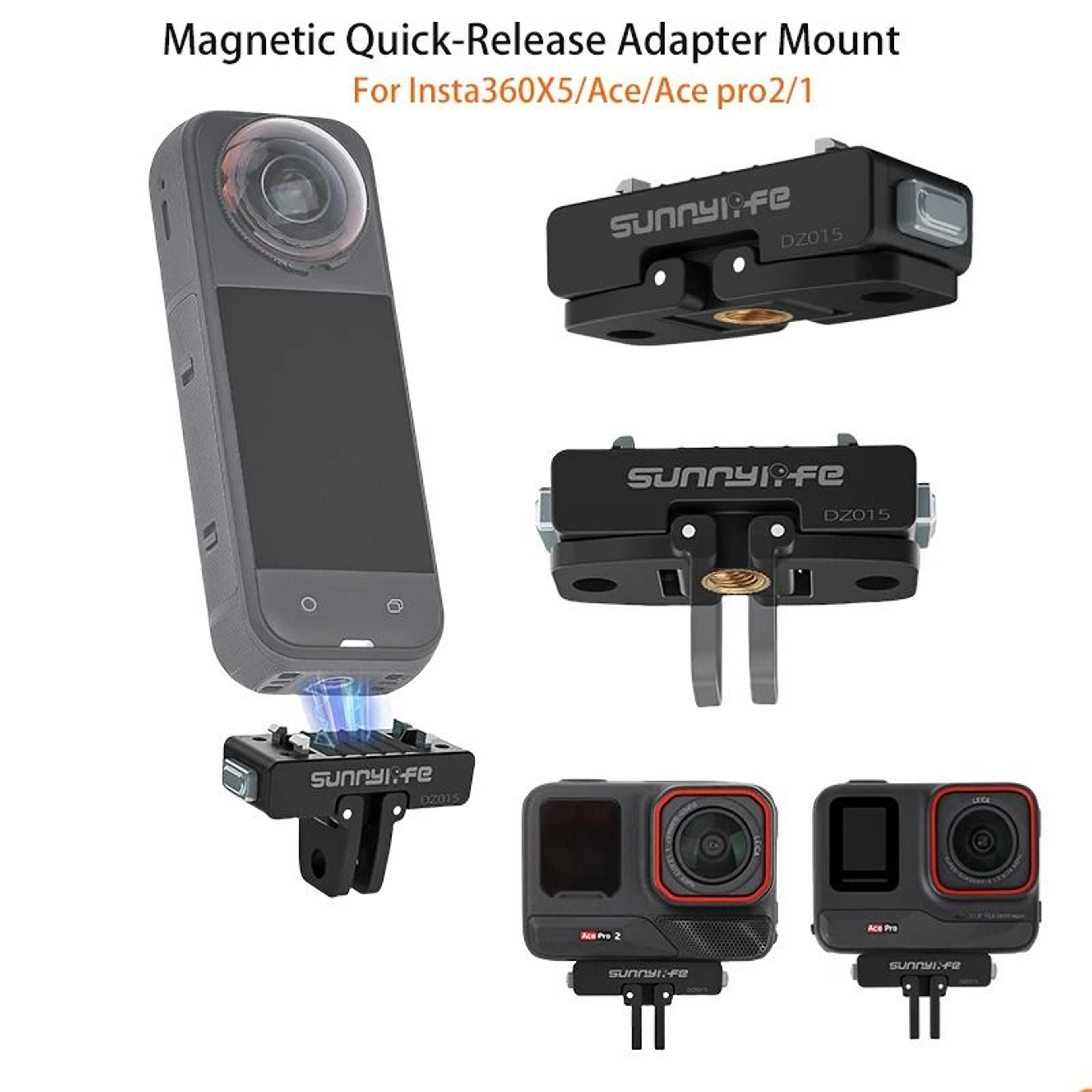 magnetic quick release base mount for insta360 x5 and ace pro cameras