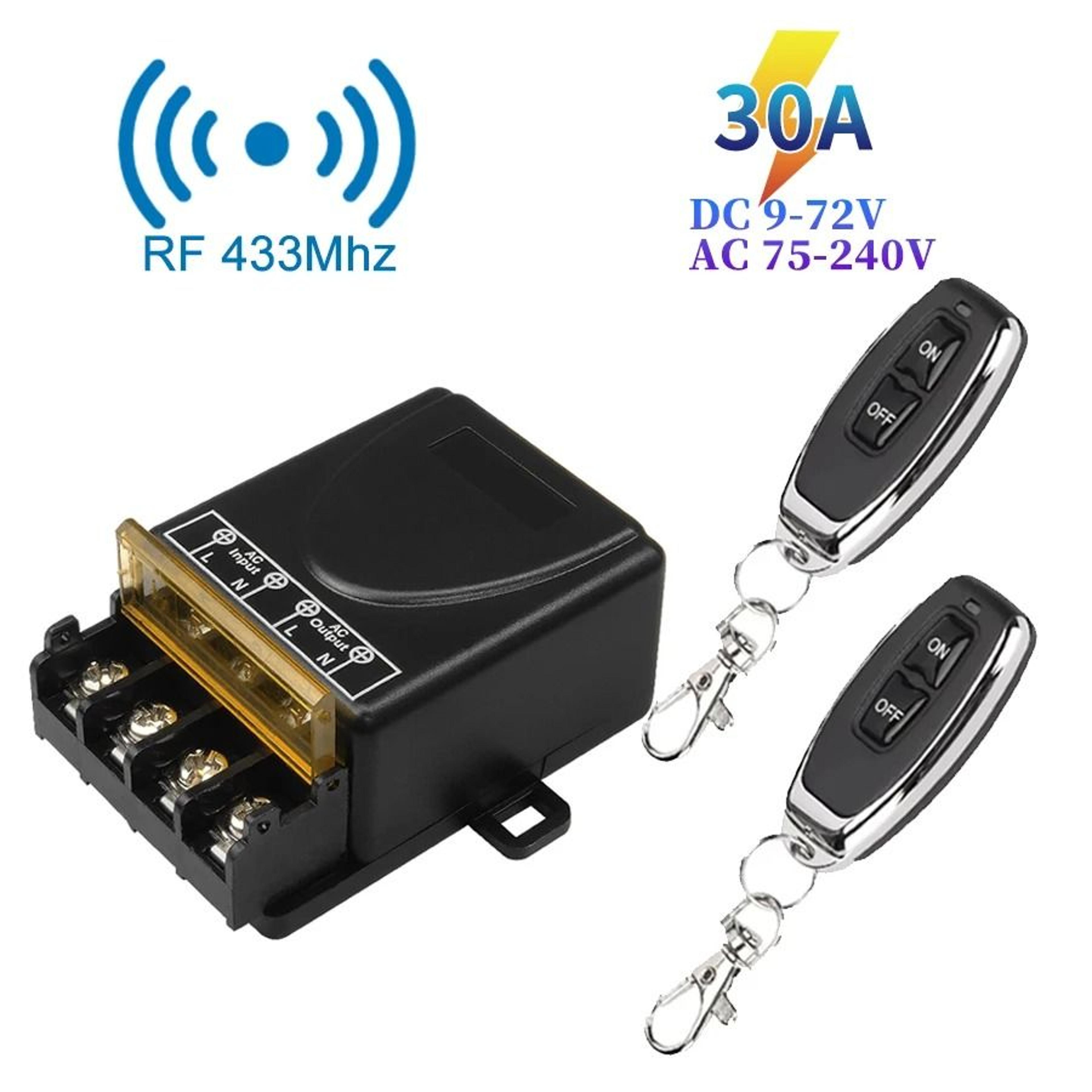 rf 433mhz wireless remote control relay switch for pumps and appliances