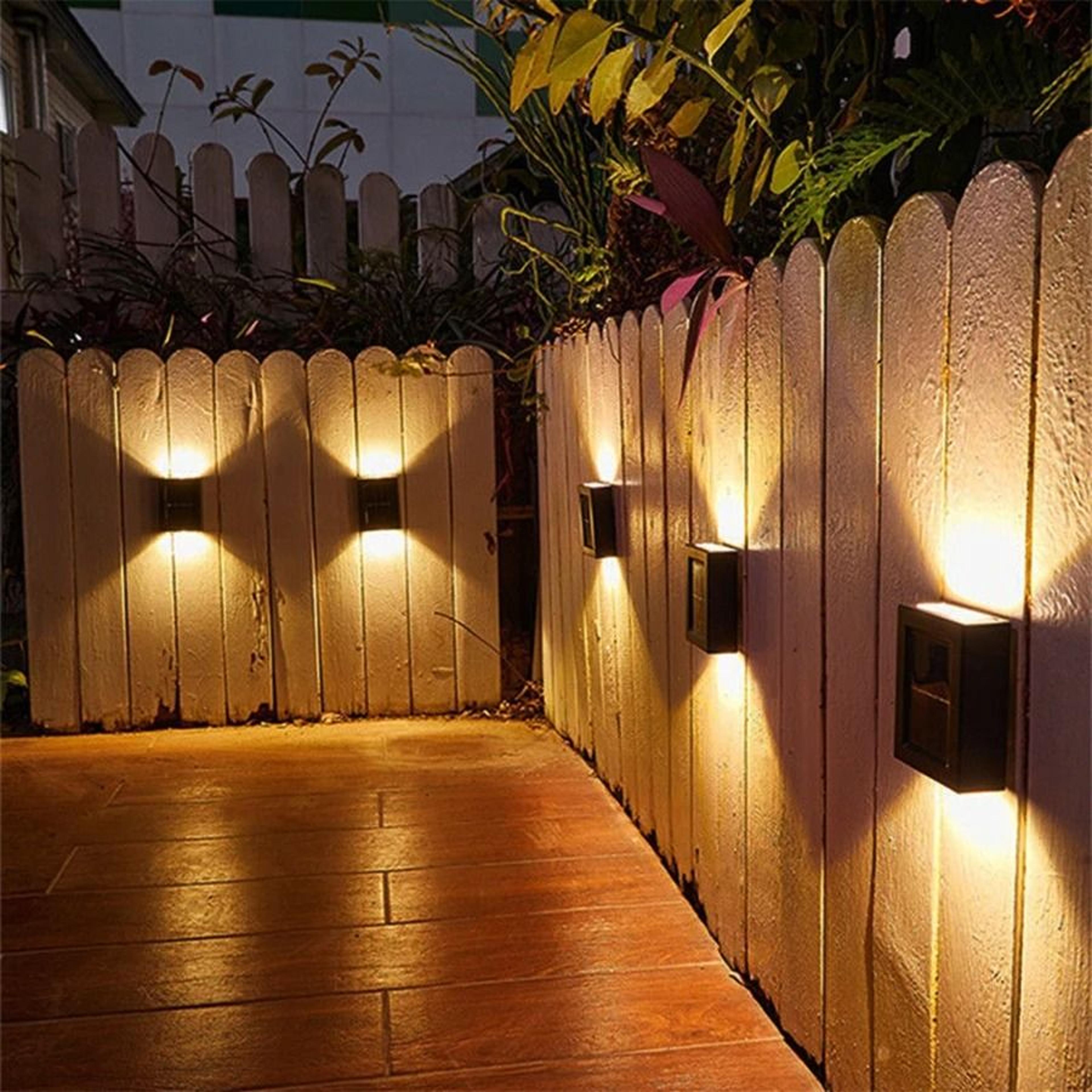 solar wall washer outdoor waterproof up down led garden light