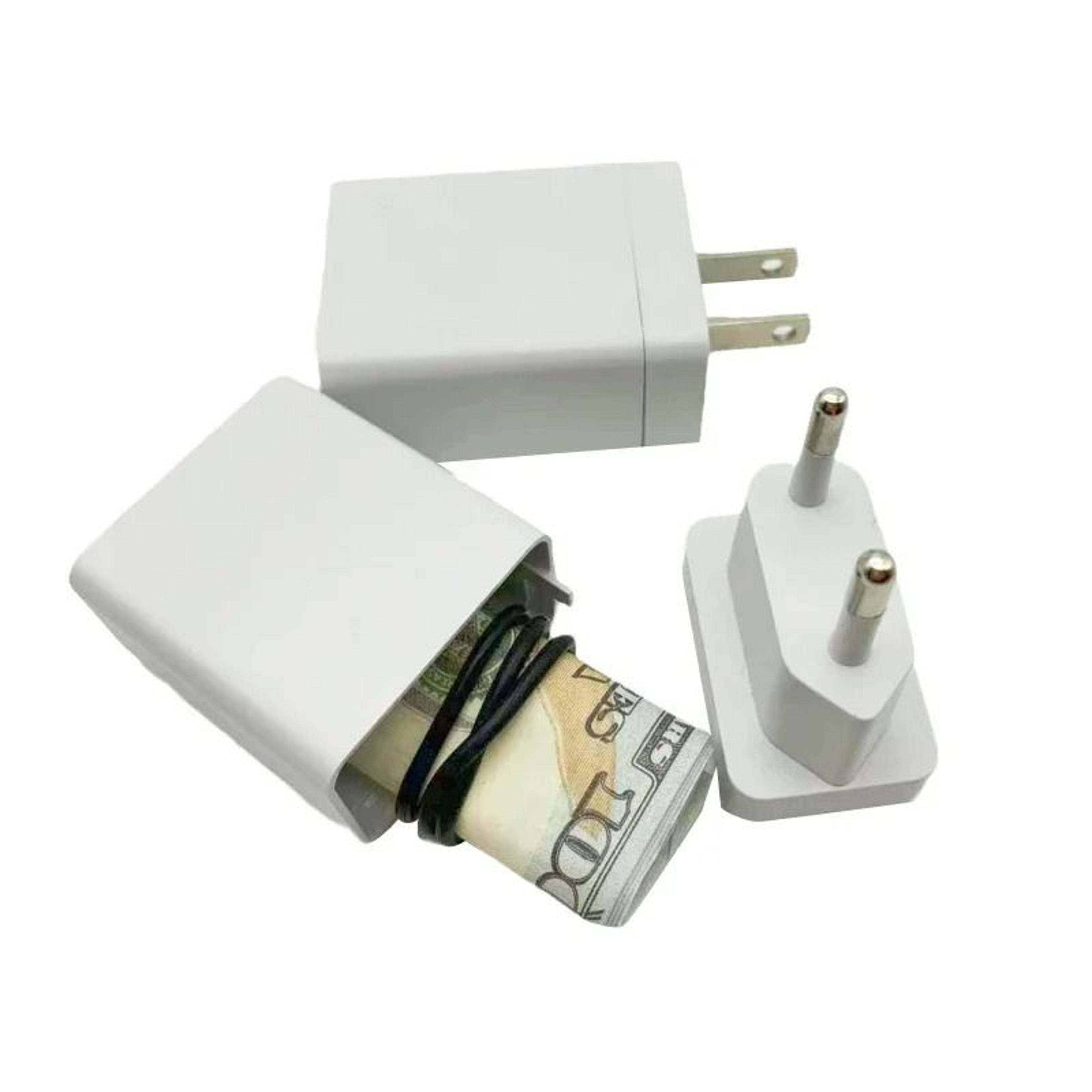 fake charger secret storage box hidden diversion safe disguised power adapter stash container