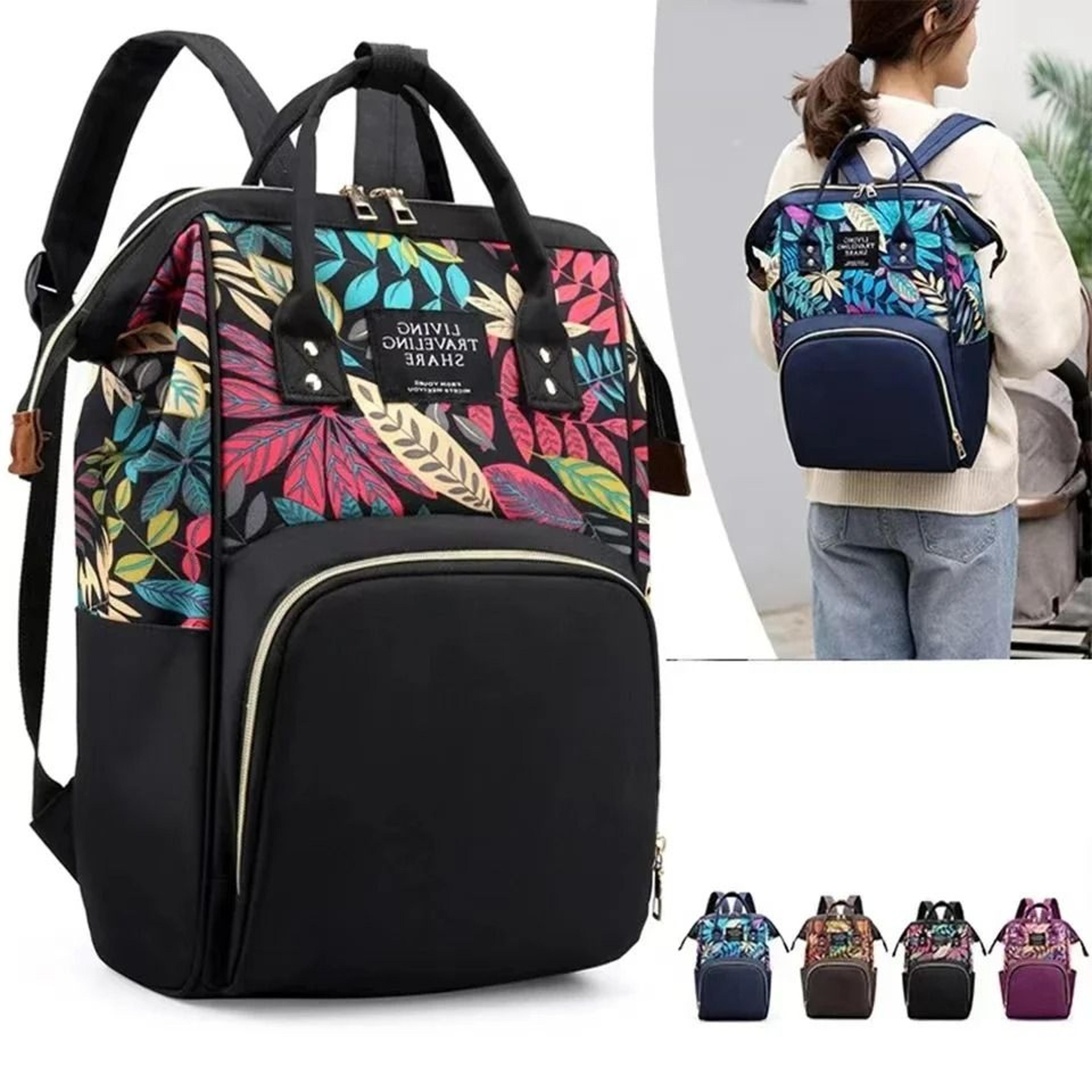 large capacity nylon women backpack for work travel and baby care