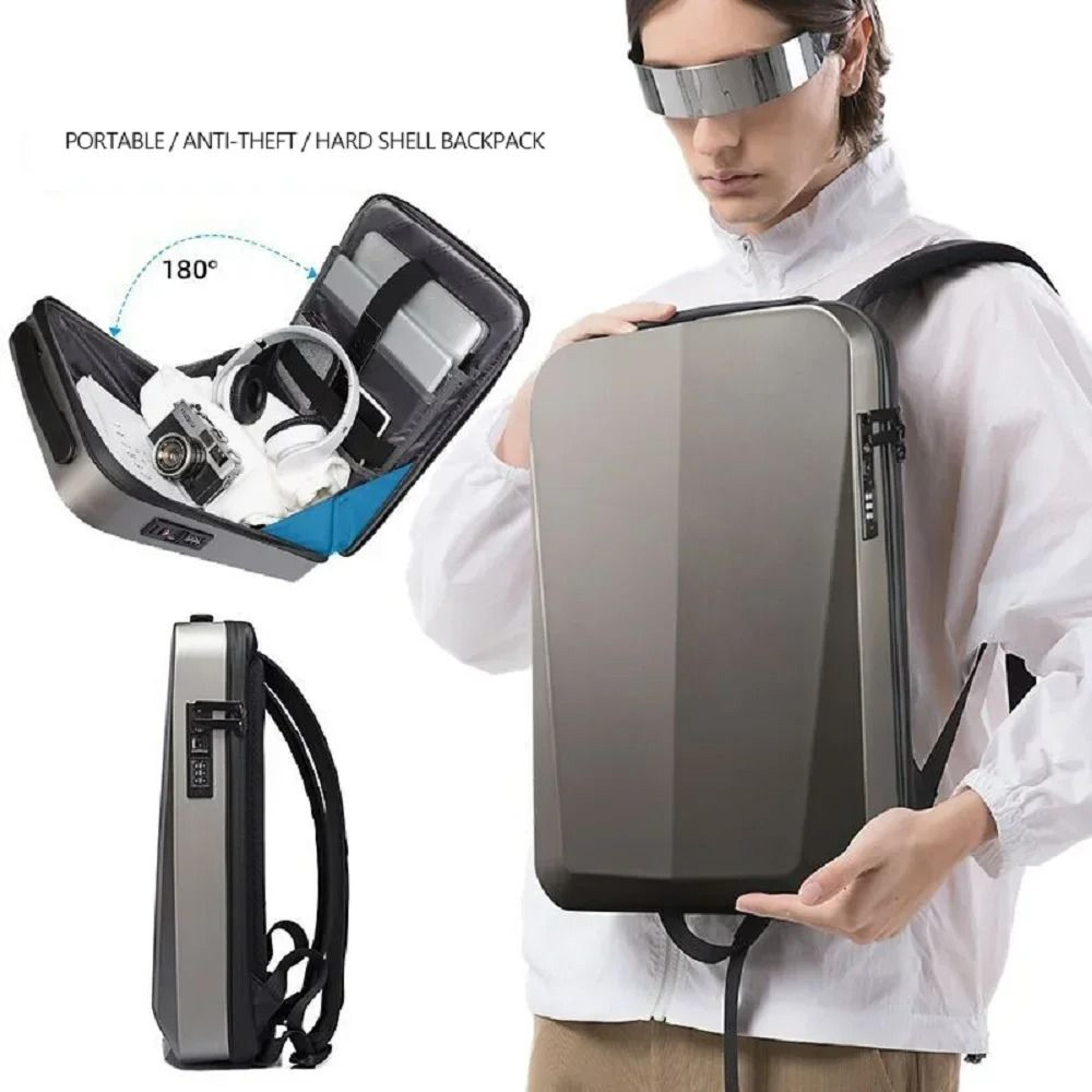 hard shell waterproof laptop backpack large capacity business travel backpack for men