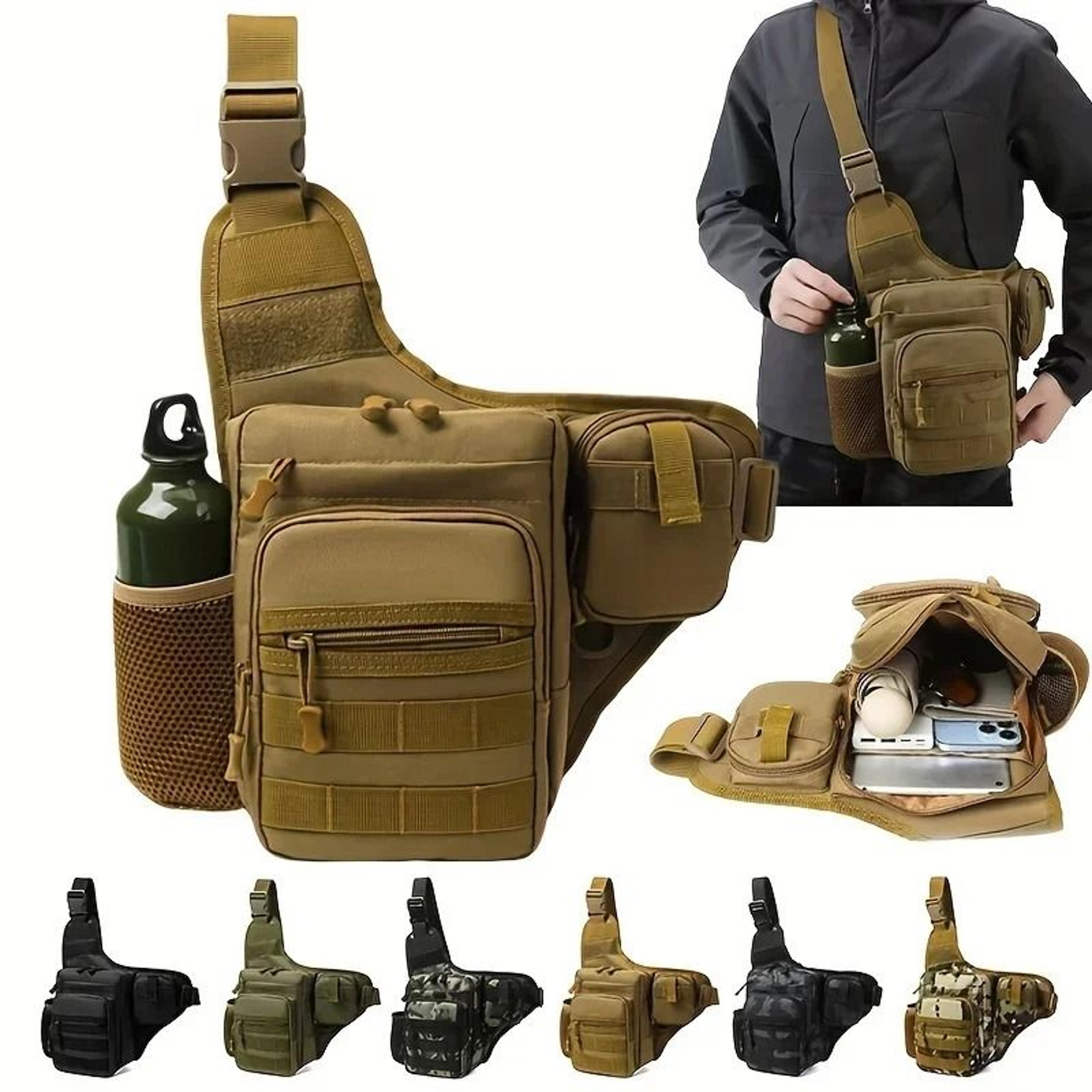 waterproof tactical shoulder bag outdoor crossbody chest pack for travel fishing and cycling