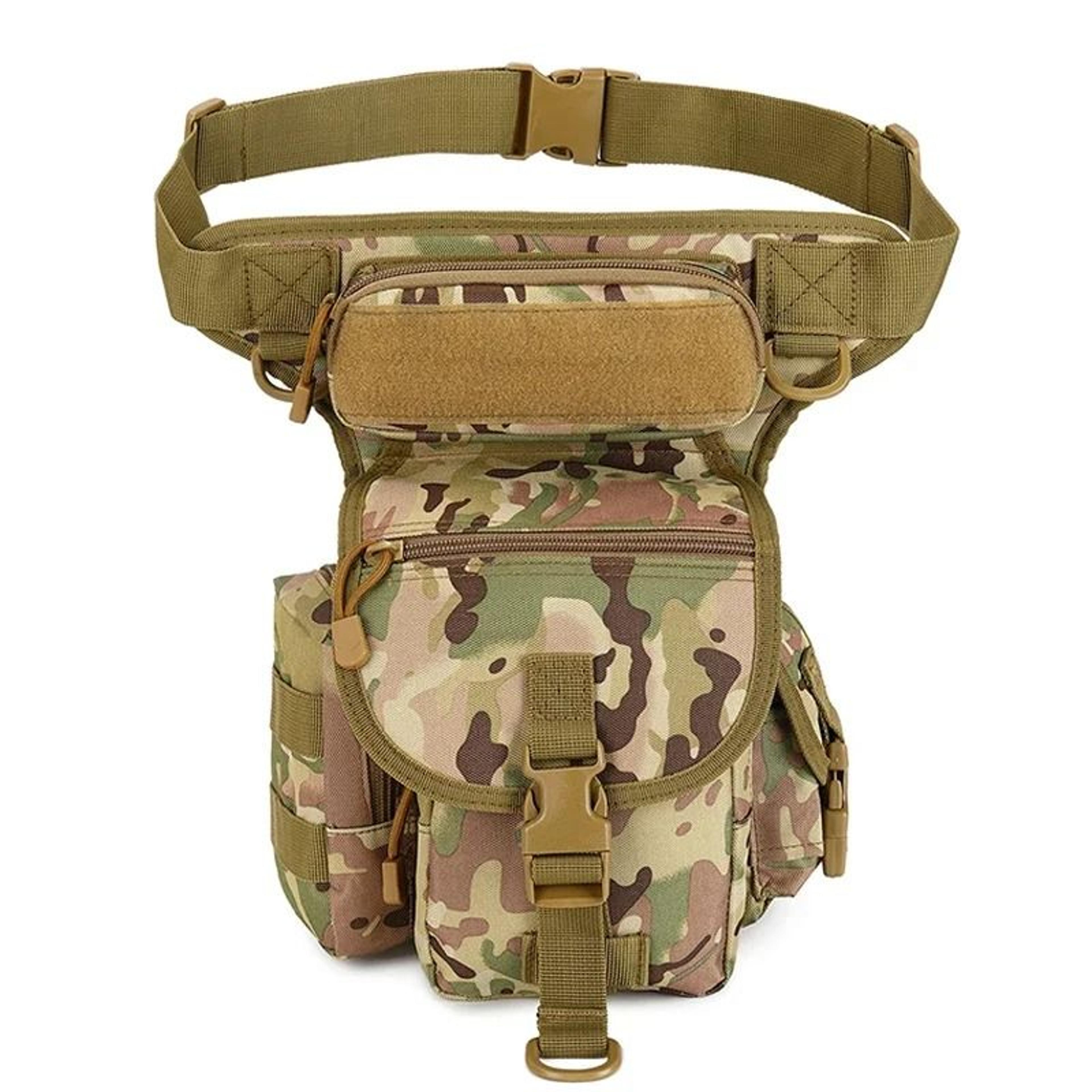 nylon tactical drop leg bag hiking waist pack for men and women outdoor sports