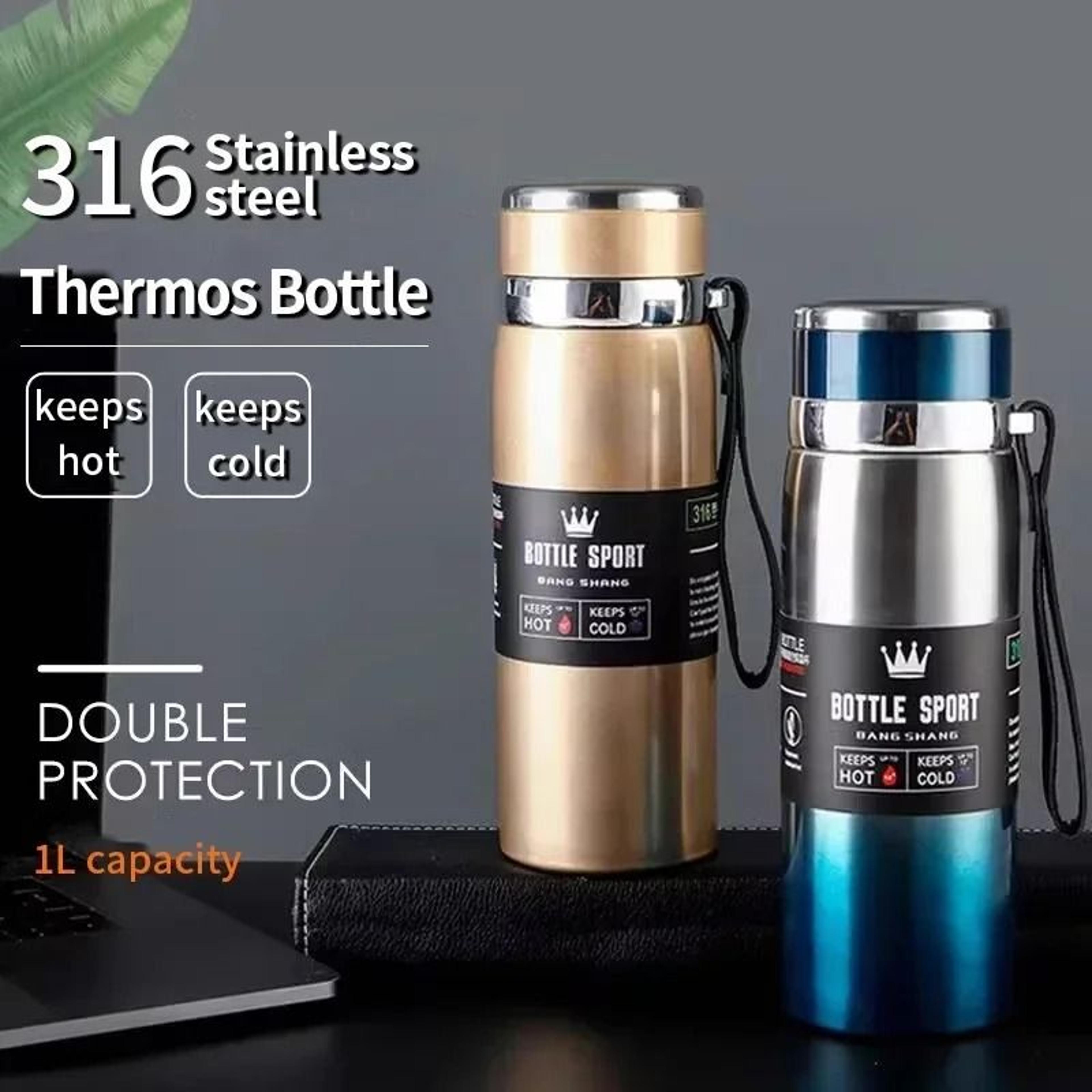 stainless steel thermal water bottle for hot and cold drinks