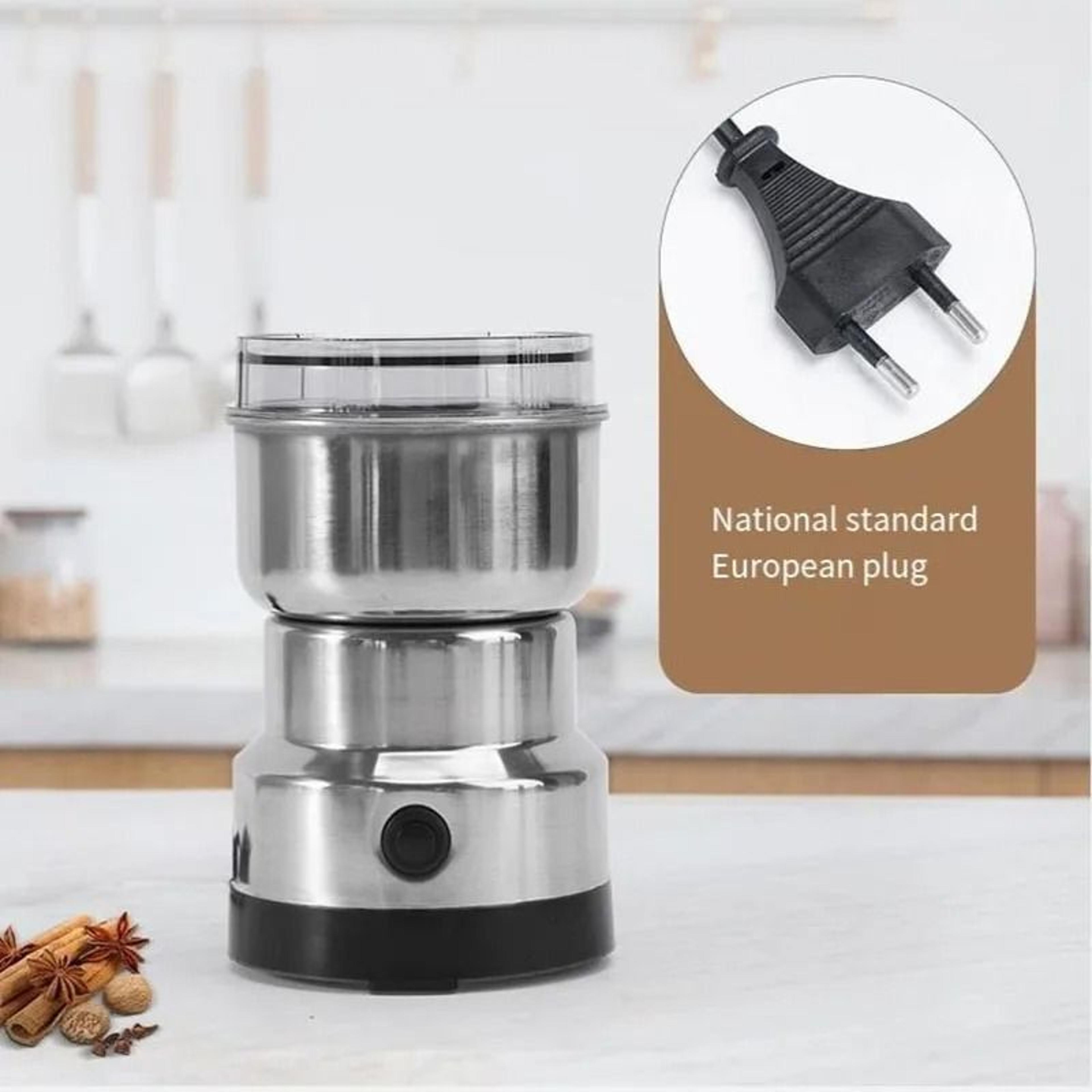 kitchen multifunctional 4-blade electric grain and coffee grinder for nuts and beans