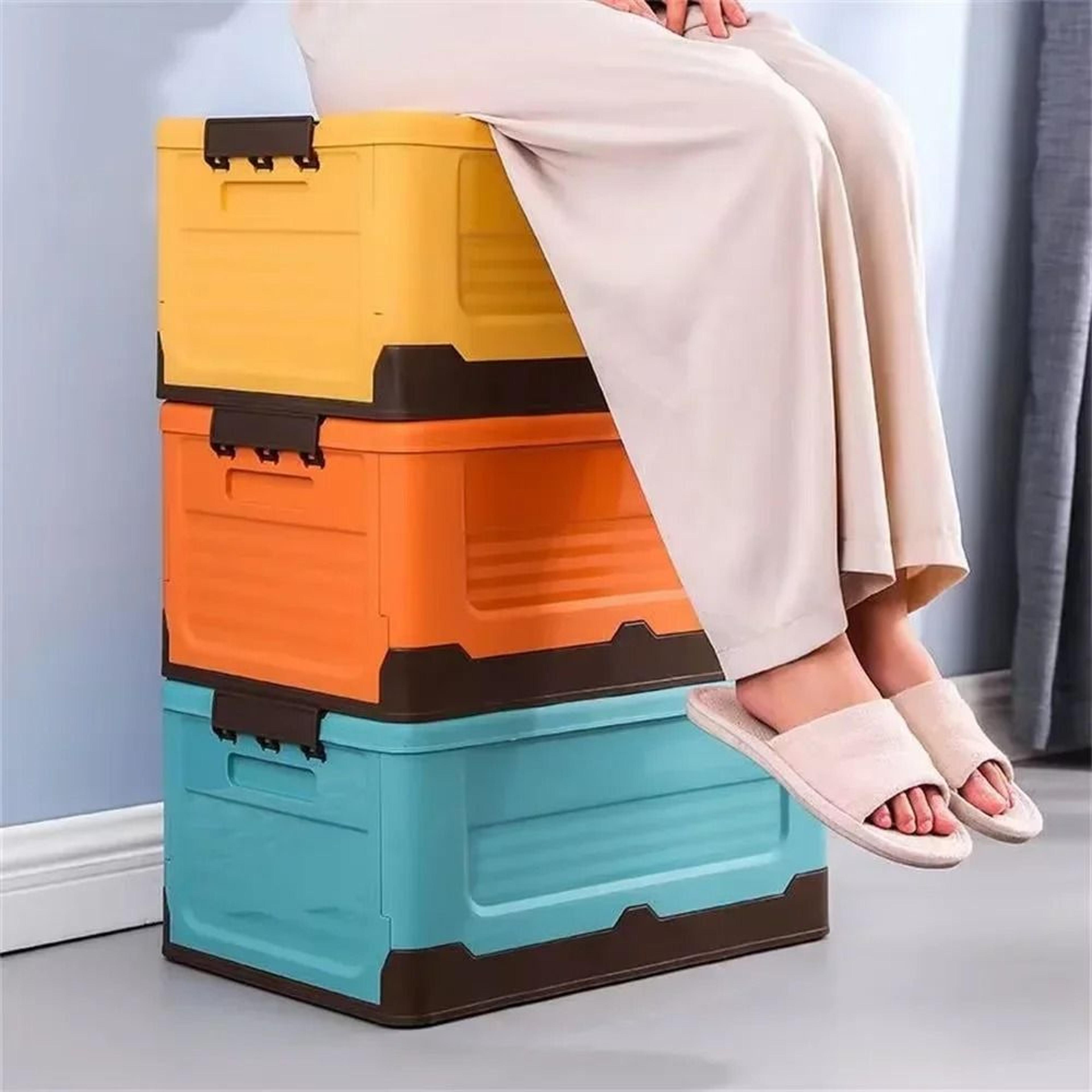camping storage box folding multifunction space-saving plastic sundries car organizer