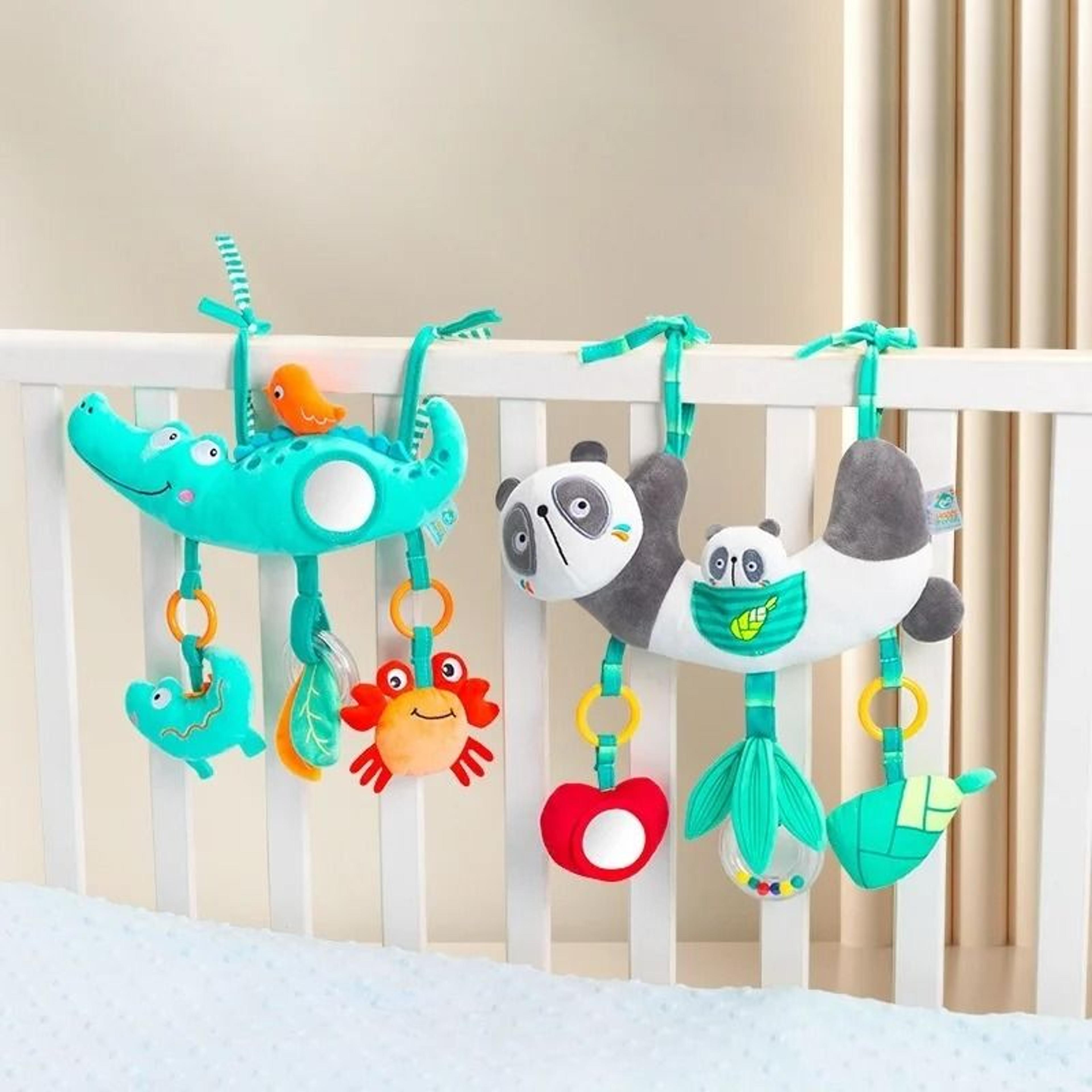 baby car seat stroller activity hanging toy infant soft plush with wind chimes