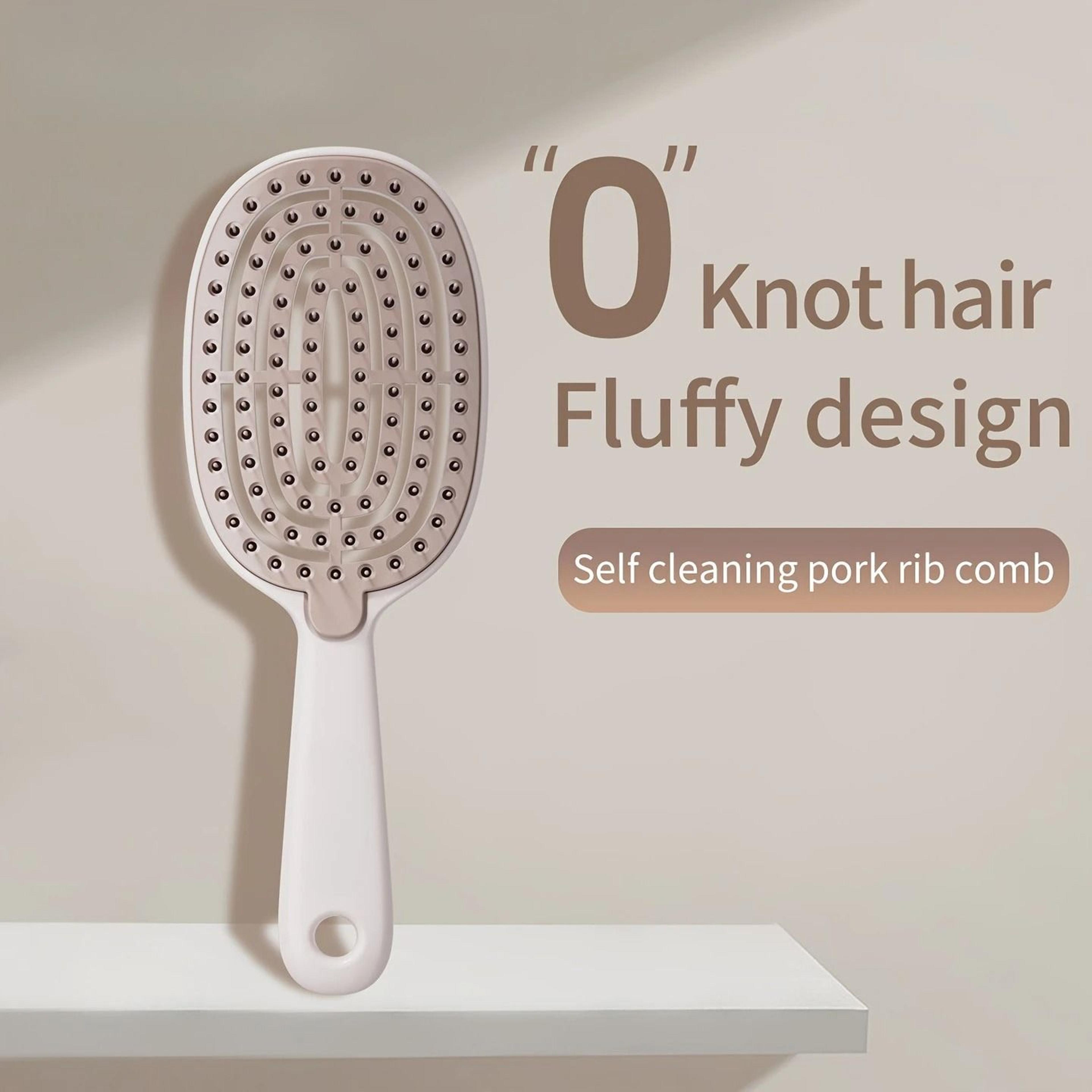 fashionable women's portable hair comb hollow-out minimalist scalp massage brush