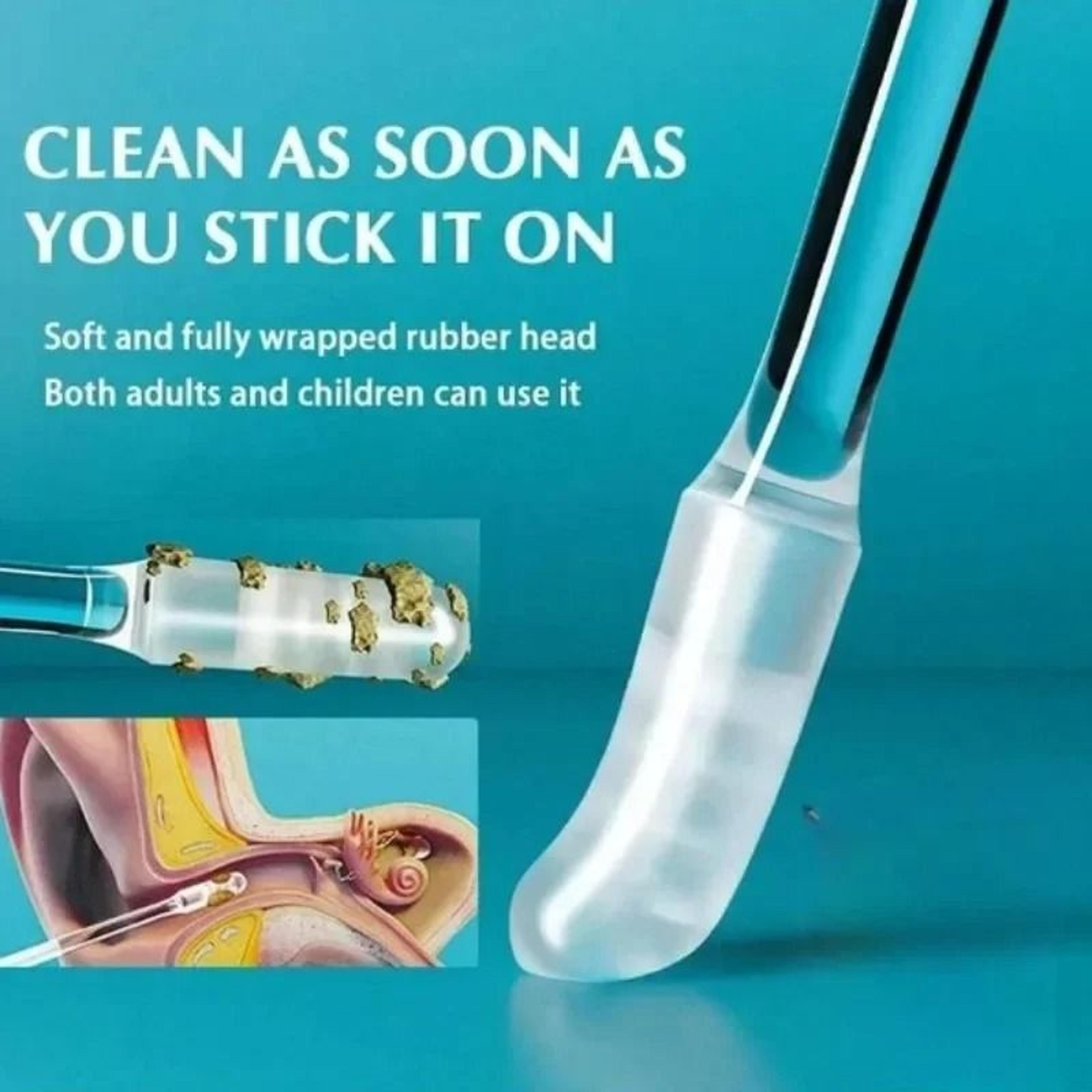 24-pack disposable adhesive ear cleaning sticks - safe silicone earwax removal tool
