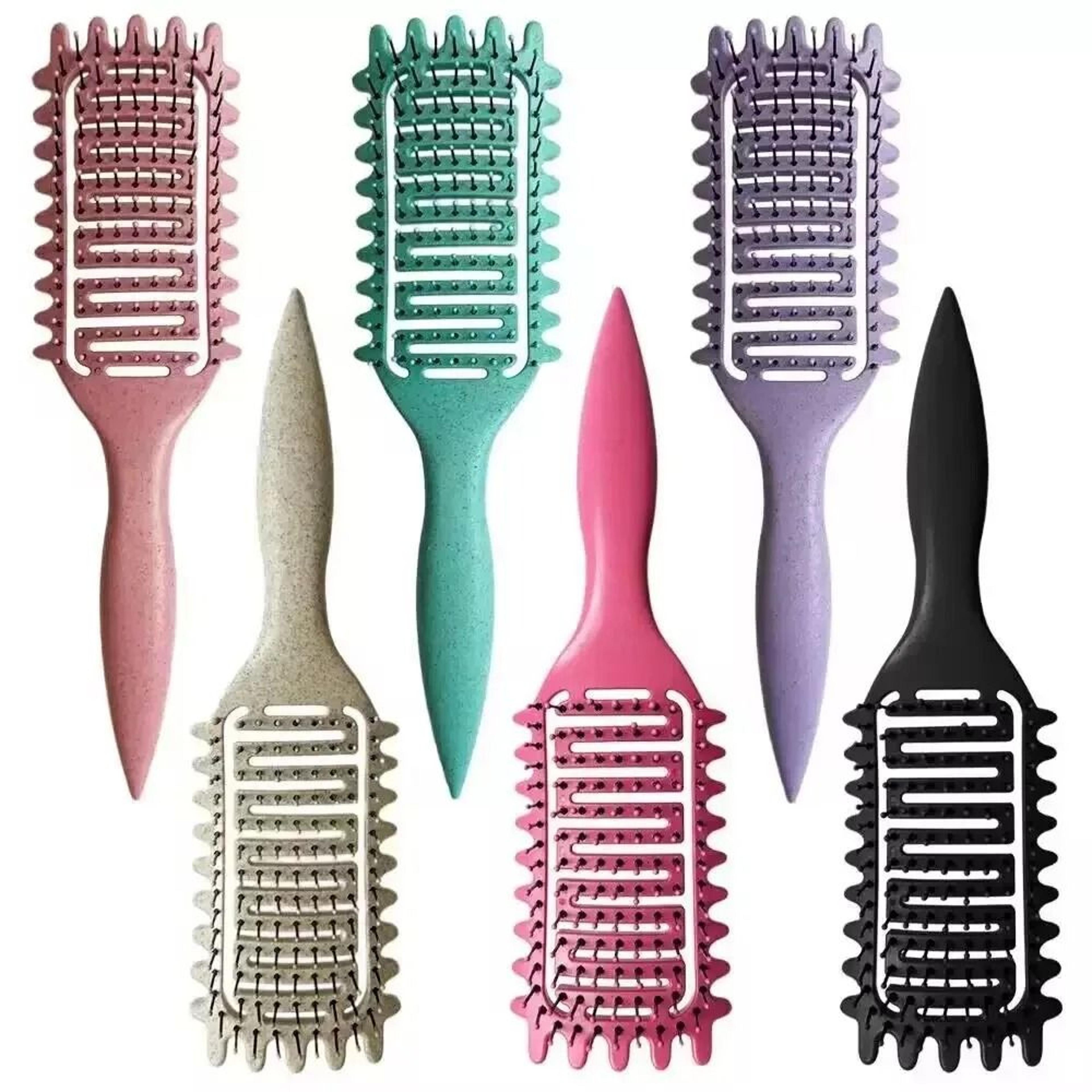 curl define styling brush – hollow-out detangling comb for wet & curly hair
