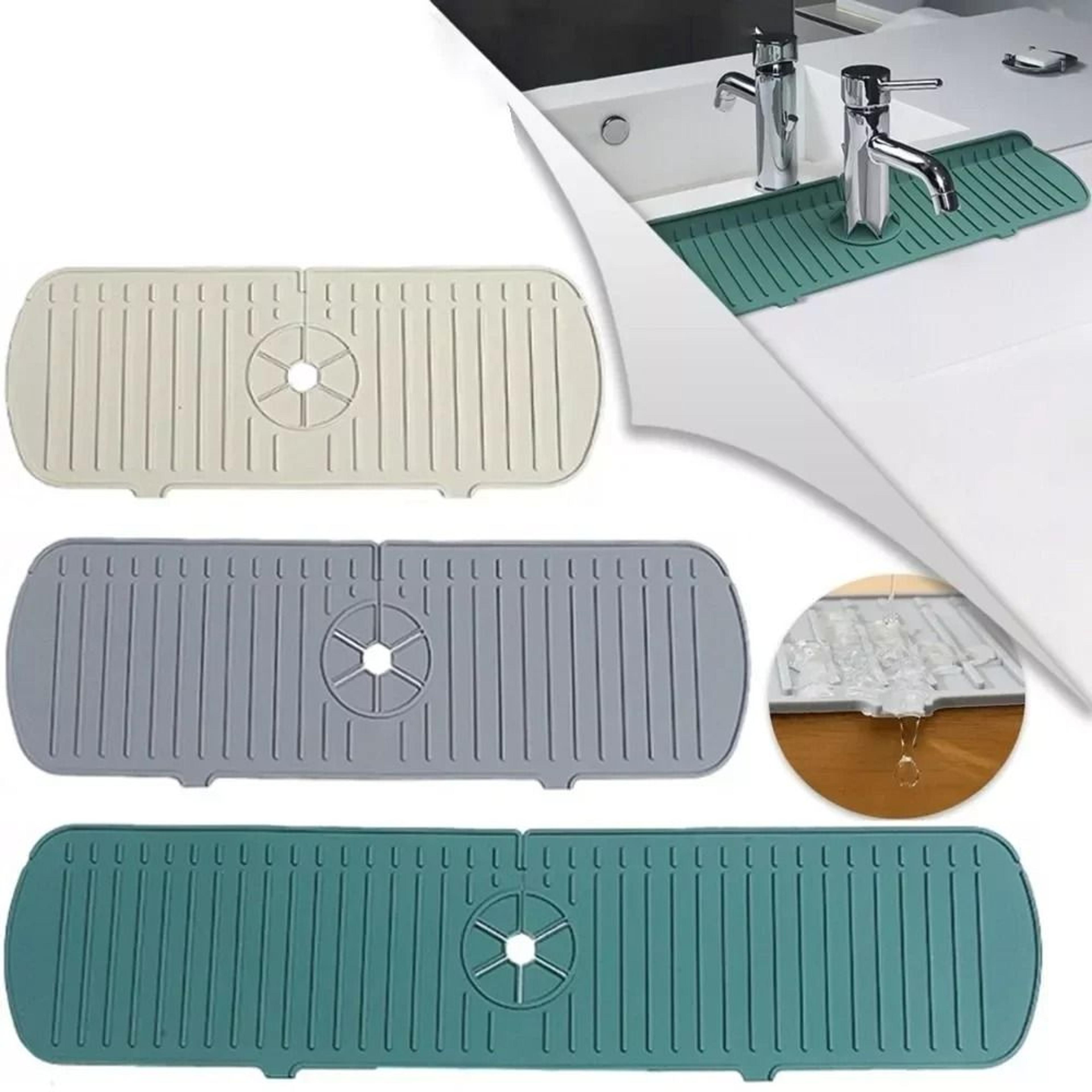 premium silicone sink splash guard – kitchen tap drain mat & drip catcher tray