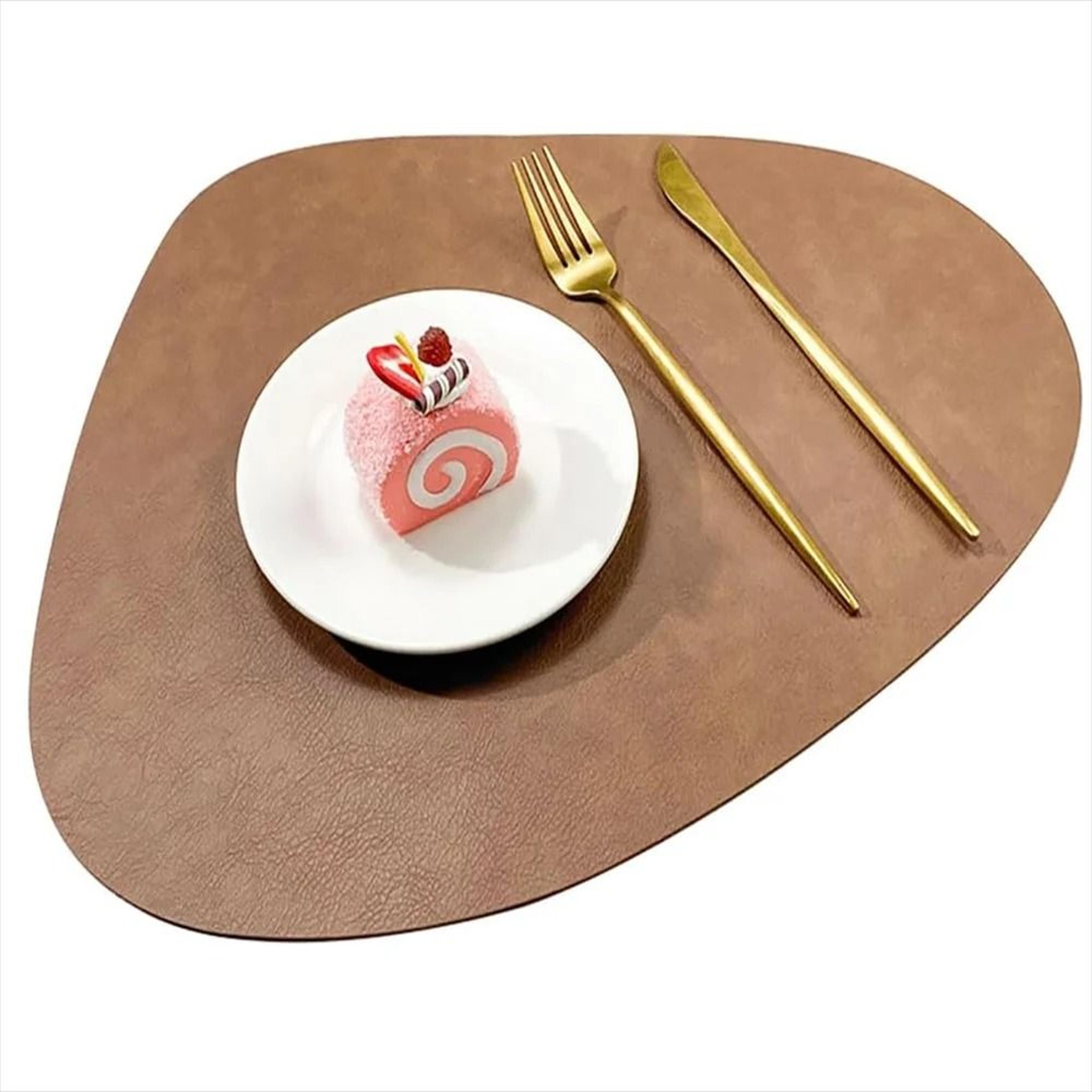 premium pu leather placemats & coffee coasters – waterproof & heat-resistant table mats