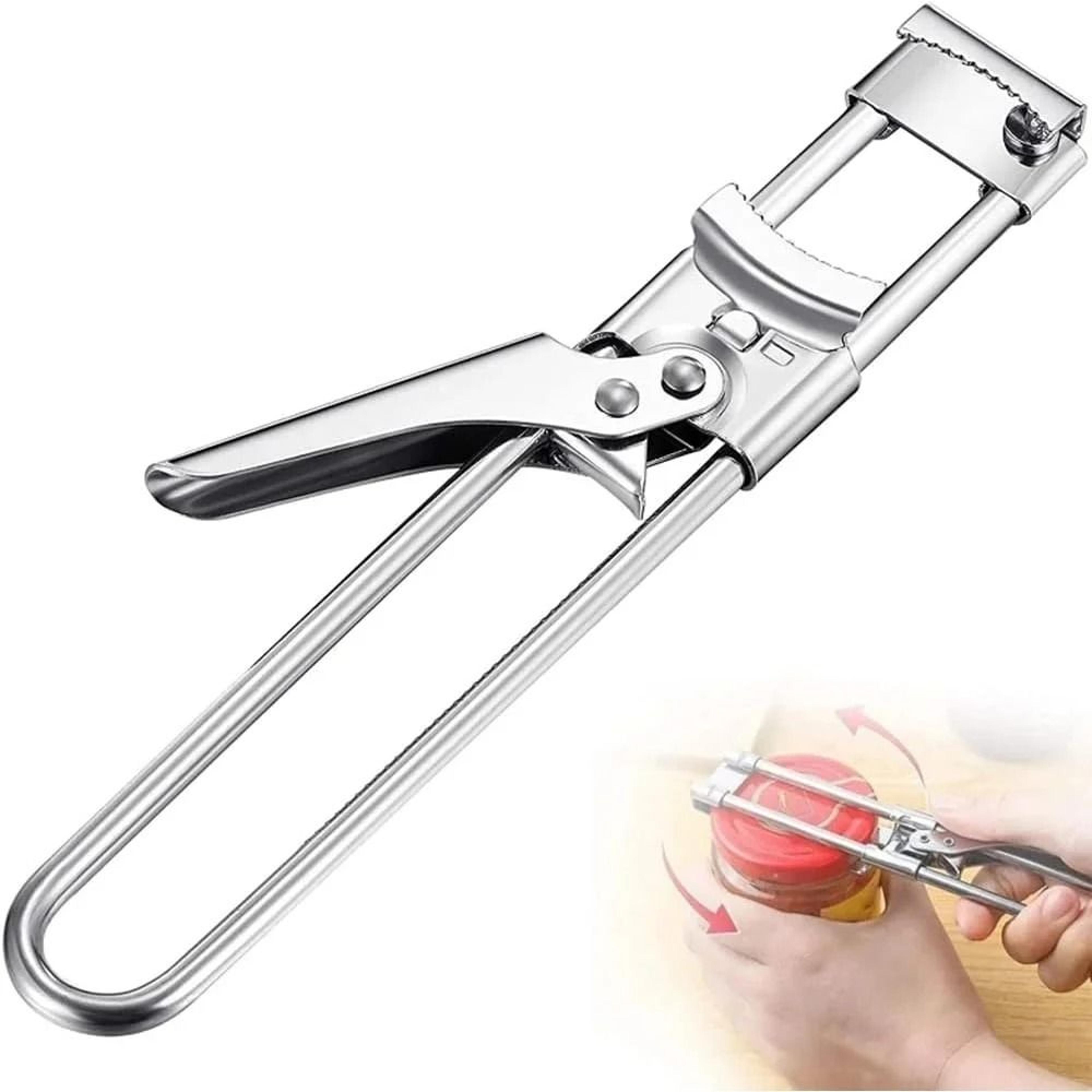 premium adjustable multi-function jar & bottle opener – heavy-duty stainless steel labor-saving tool