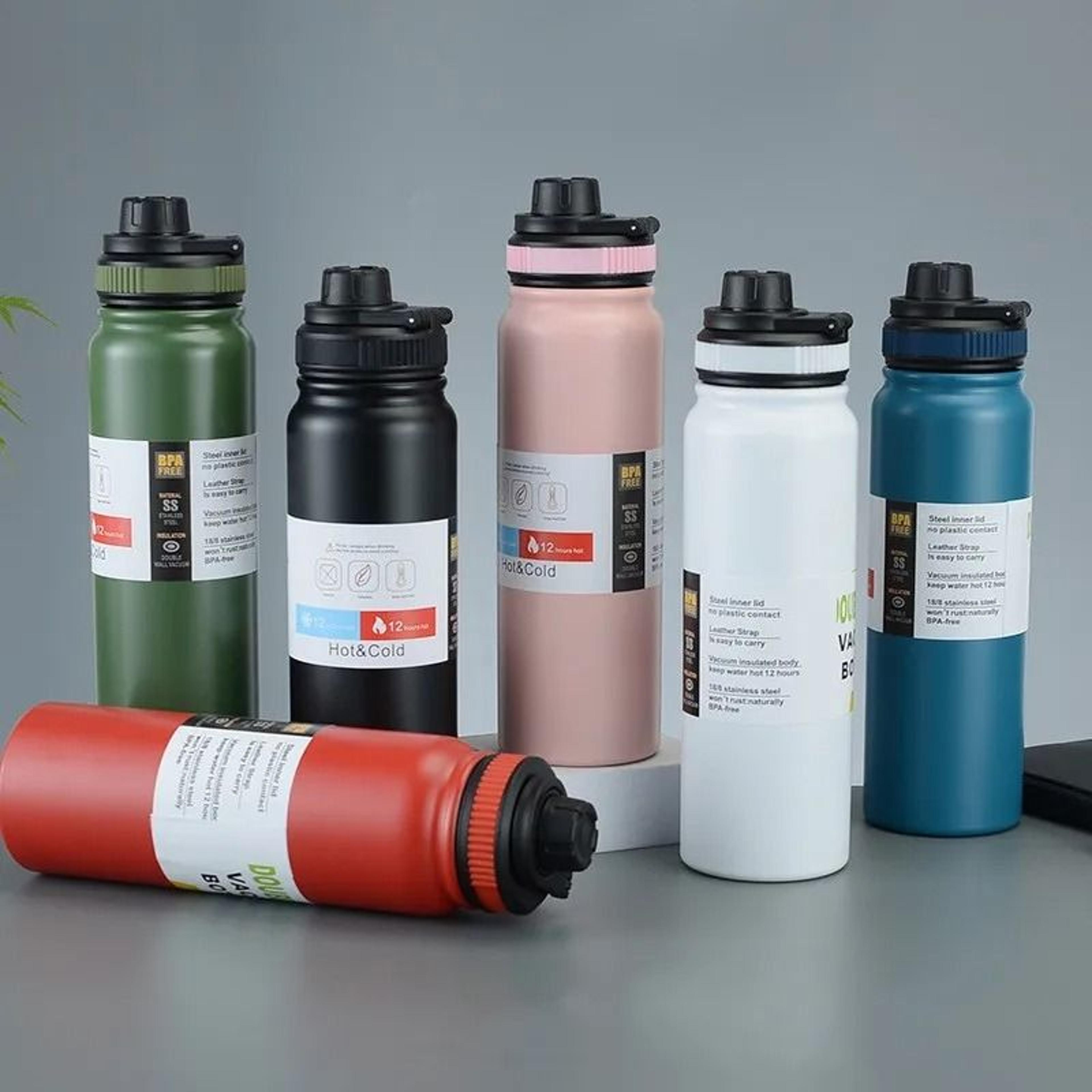 outdoor stainless steel thermos – 600ml/800ml portable sports kettle with tea filter